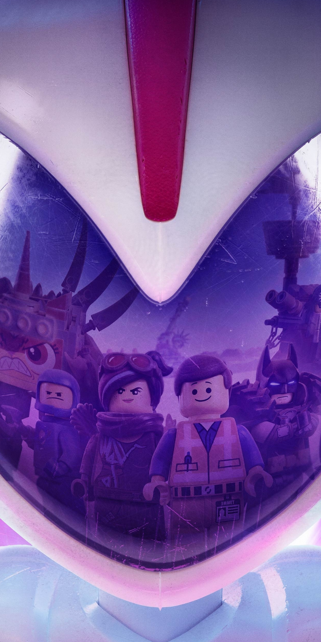 The Lego Movie 2: The Second Part, Robot, helmet's reflections, 2019, 1080x2160 wallpaper