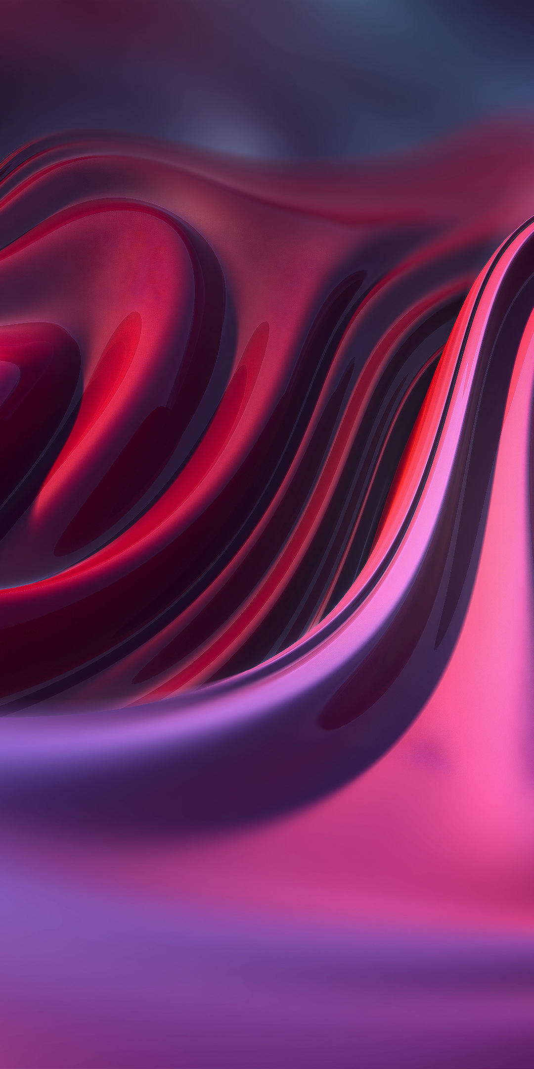 Free flow, ripple, pink, abstract, 1080x2160 wallpaper