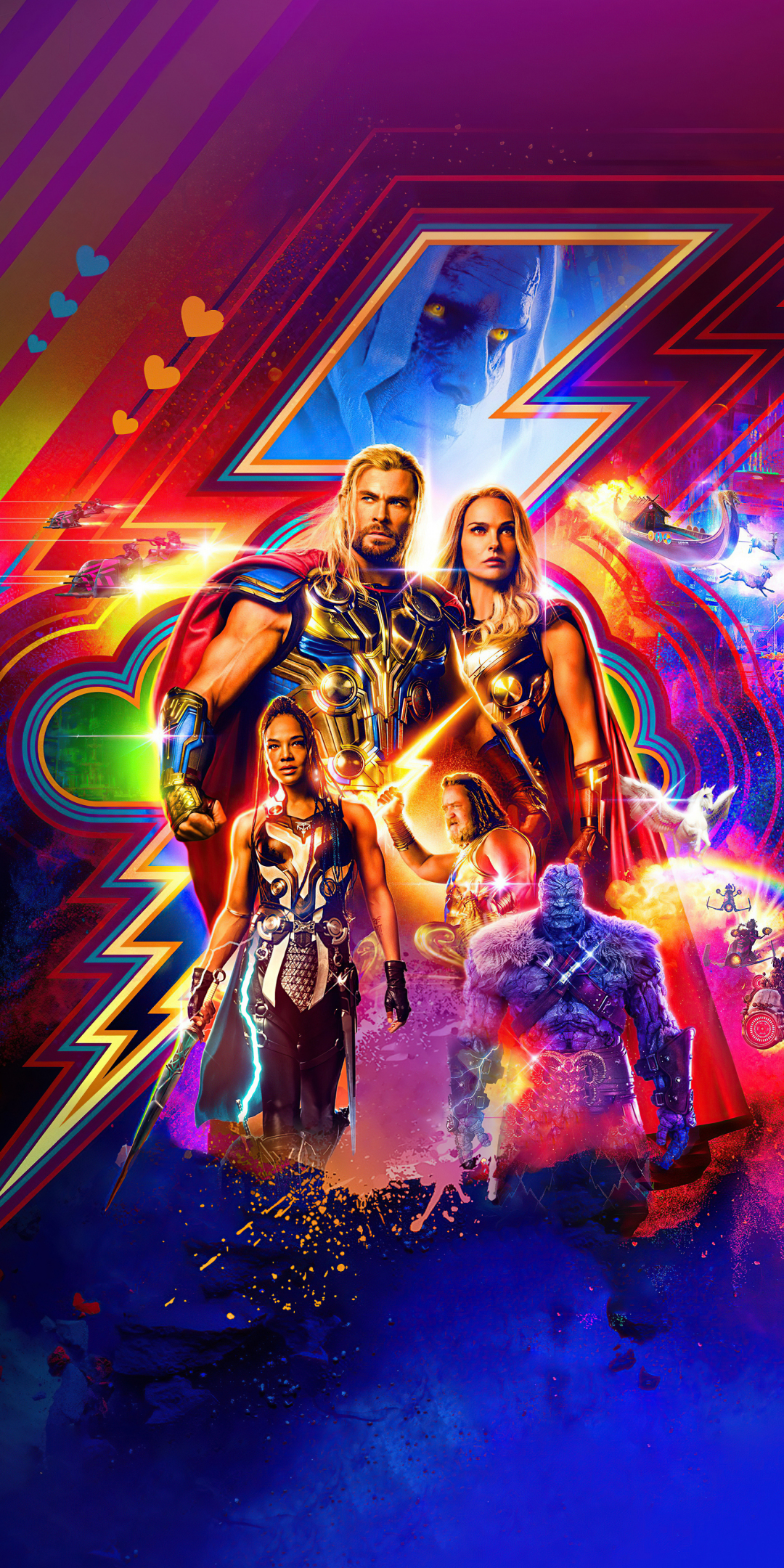 Thor: Love and Thunder, 2022 movie poster, 1080x2160 wallpaper