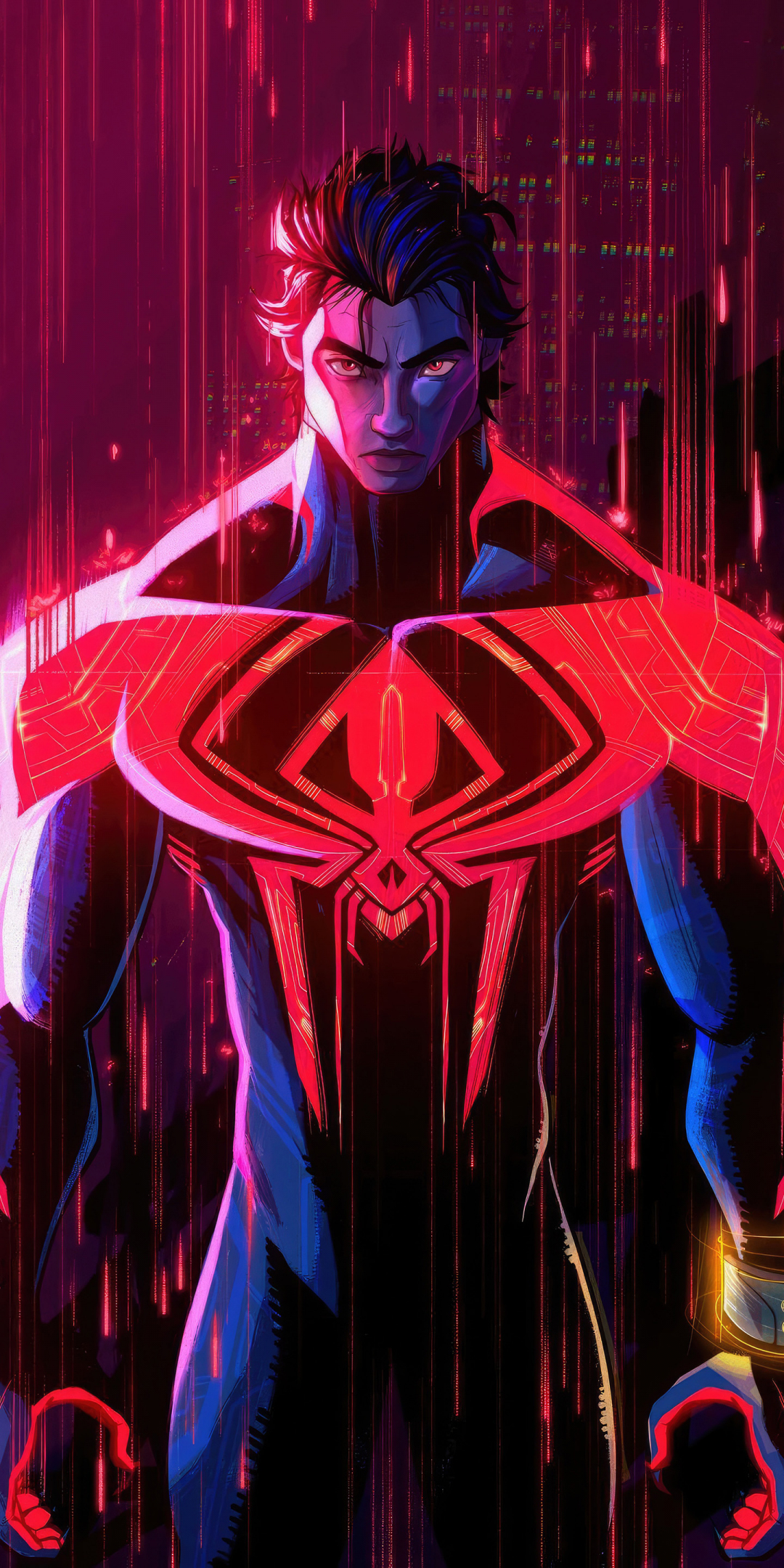 Spiderman 2099, beyond the world, with latest tech, 2023, 1080x2160 wallpaper