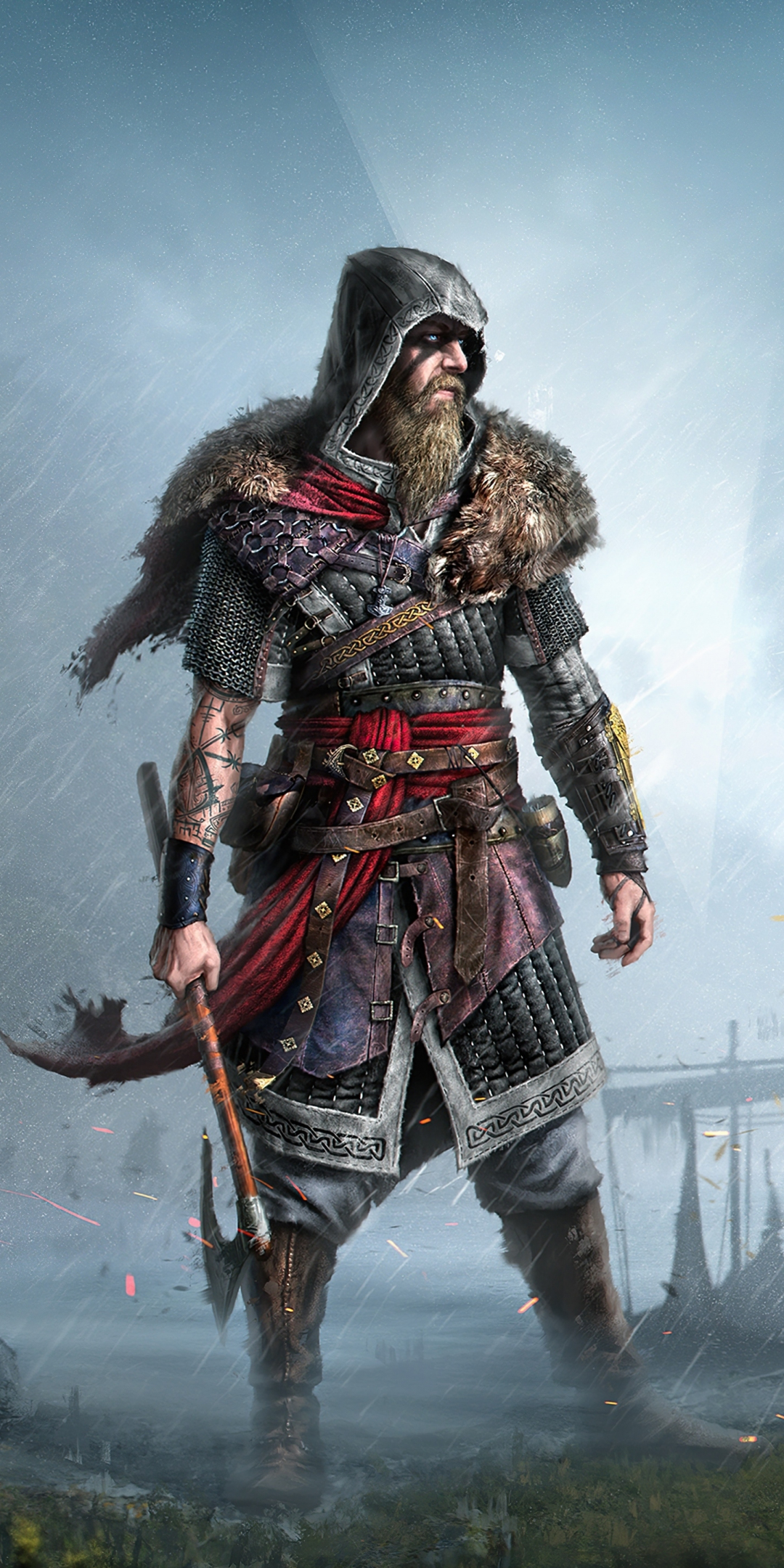 Warrior, Assassin's Creed: Valhalla, 2020, 1080x2160 wallpaper