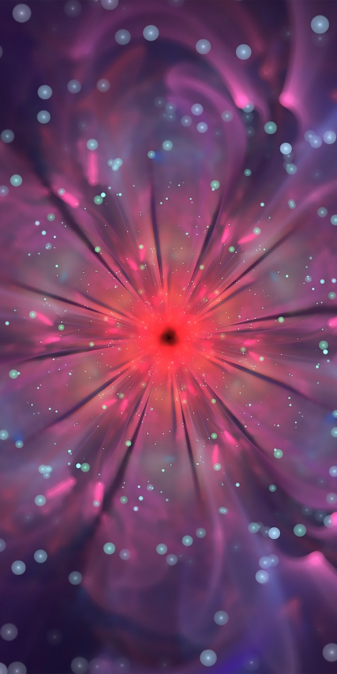 Abstract, flower, glow, bokeh, close up, 1080x2160 wallpaper