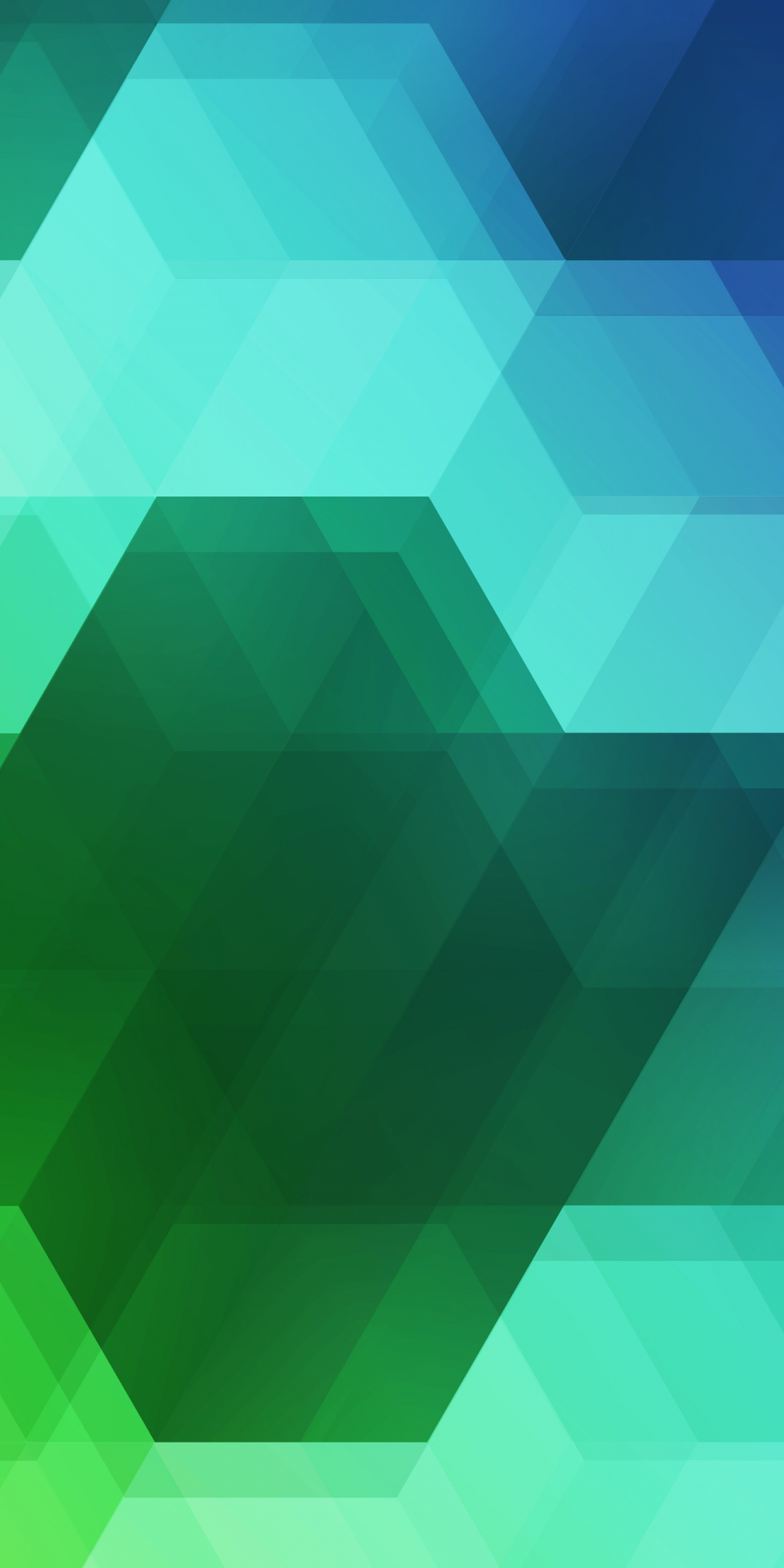 Hexagons, spectrum, colorful, green & blue, pattern, 1080x2160 wallpaper