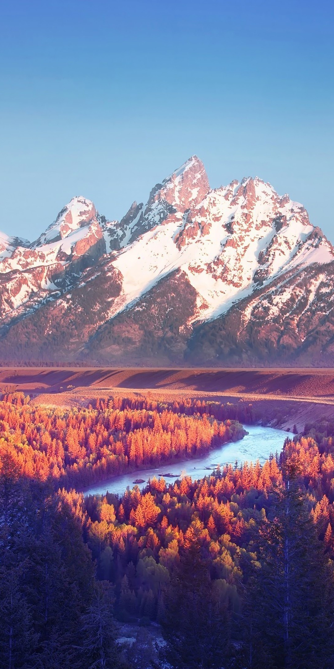 Grand Teton National Park, mountains, river, landscape, nature, 1080x2160 wallpaper
