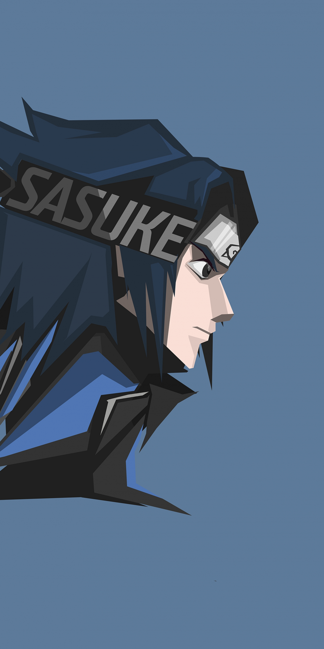 Art, Sasuke Uchiha, minimal, anime, 1080x2160 wallpaper