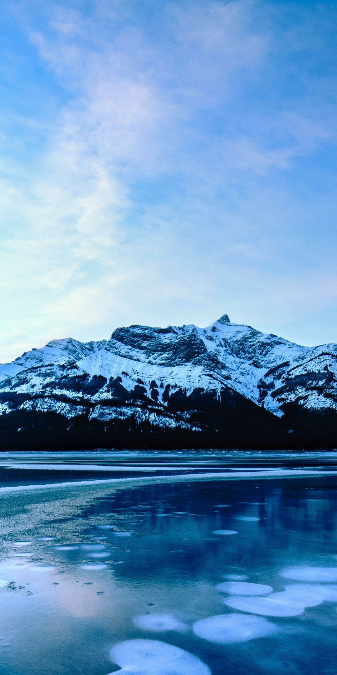 Blue lake, mountains, 1080x2160 wallpaper