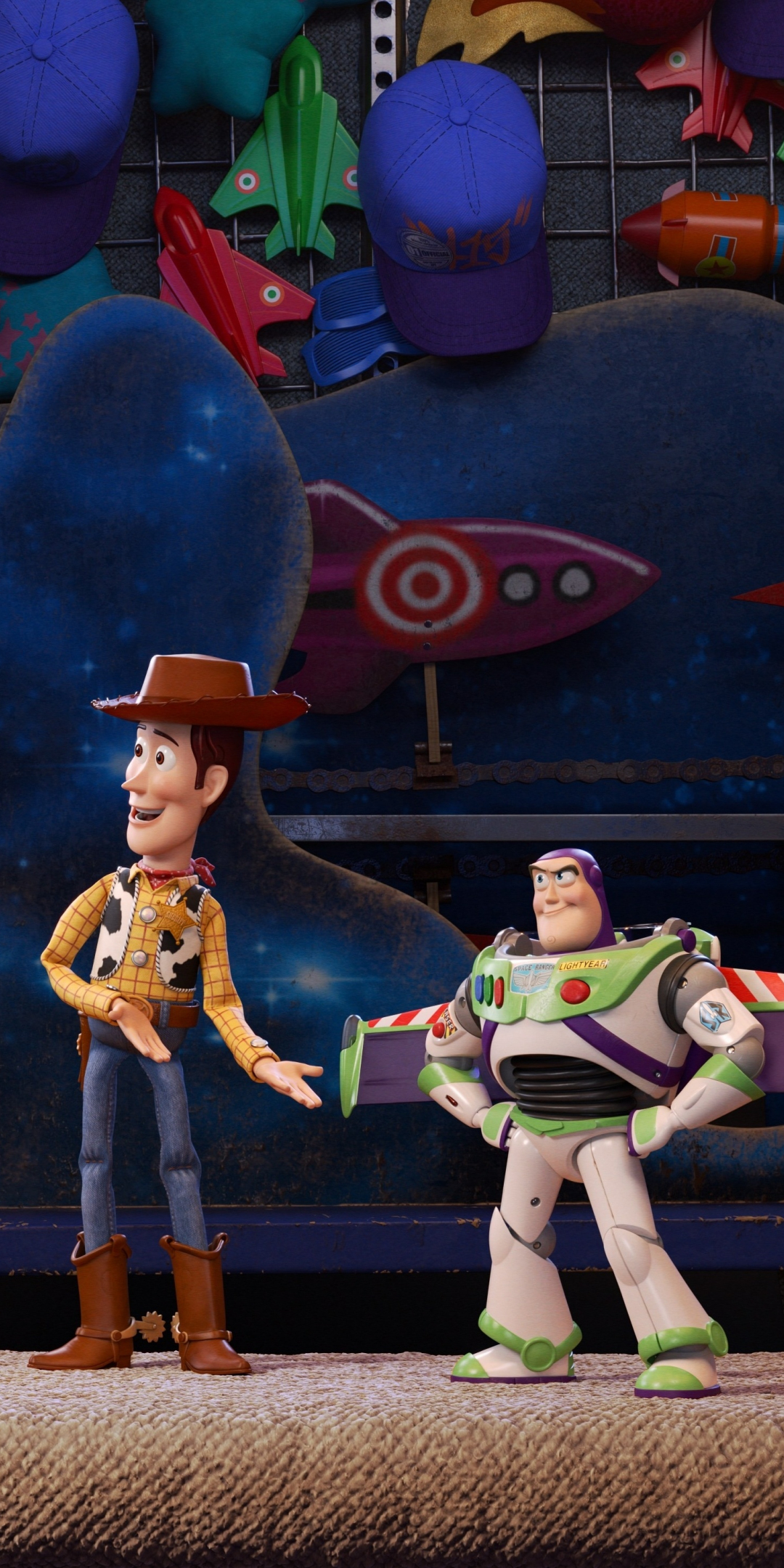 Toy Story 4, Woody, Buzz Lightyear, animation movie, 2019, 1080x2160 wallpaper