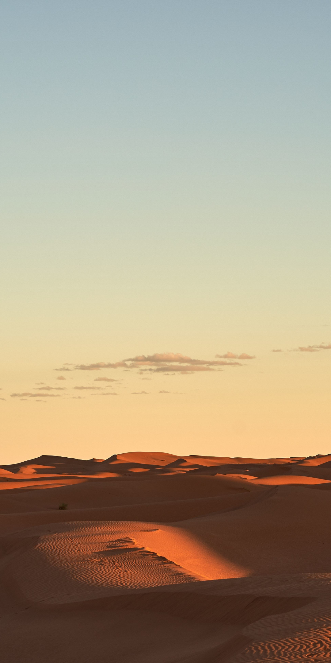 Desert, sunset, dunes, landscape, nature, sky, 1080x2160 wallpaper