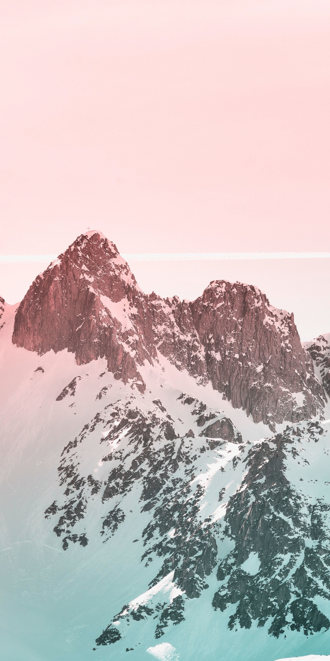 Altitude, glacier, mountain peaks, nature, 1080x2160 wallpaper