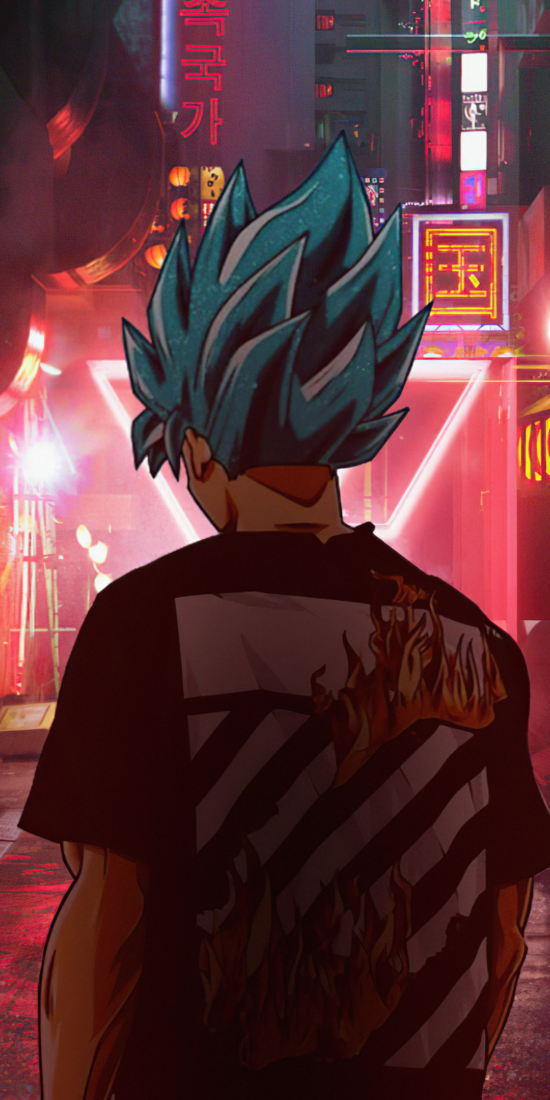 Super Saiyajin, blue hair, dragon ball, 1080x2160 wallpaper