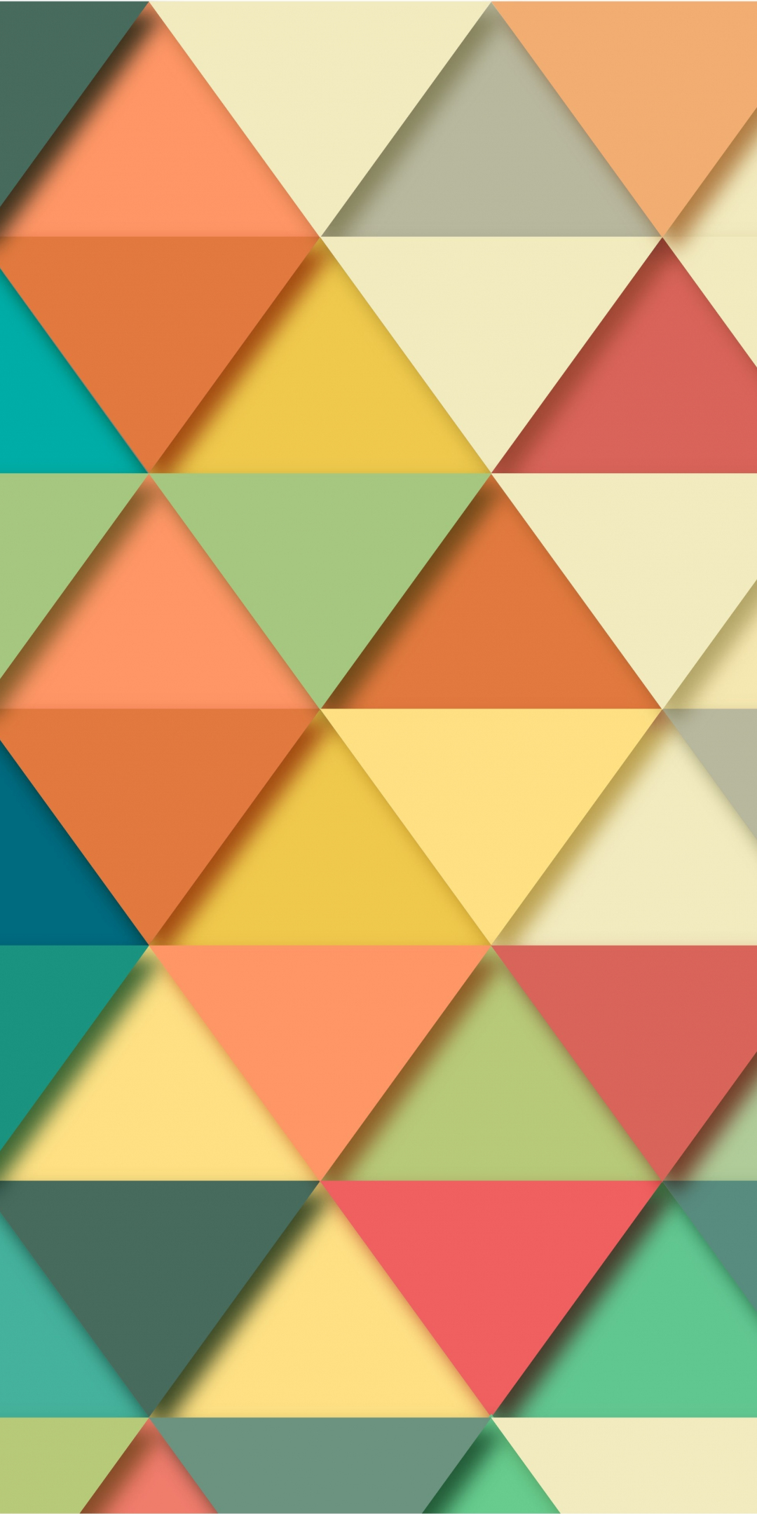 Colorful, triangles, abstract, 1080x2160 wallpaper