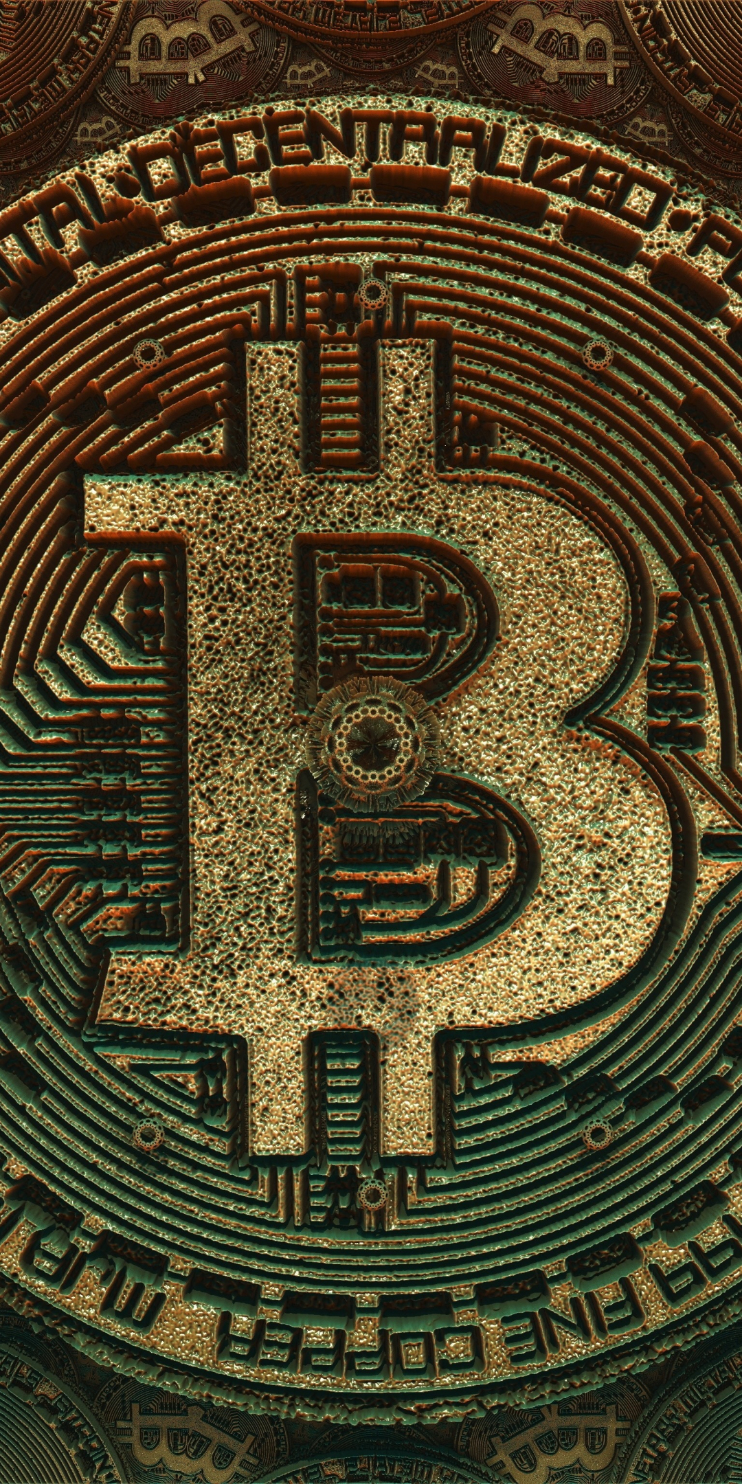 Cryptocurrency, bitcoin, digital art, abstract, 1080x2160 wallpaper