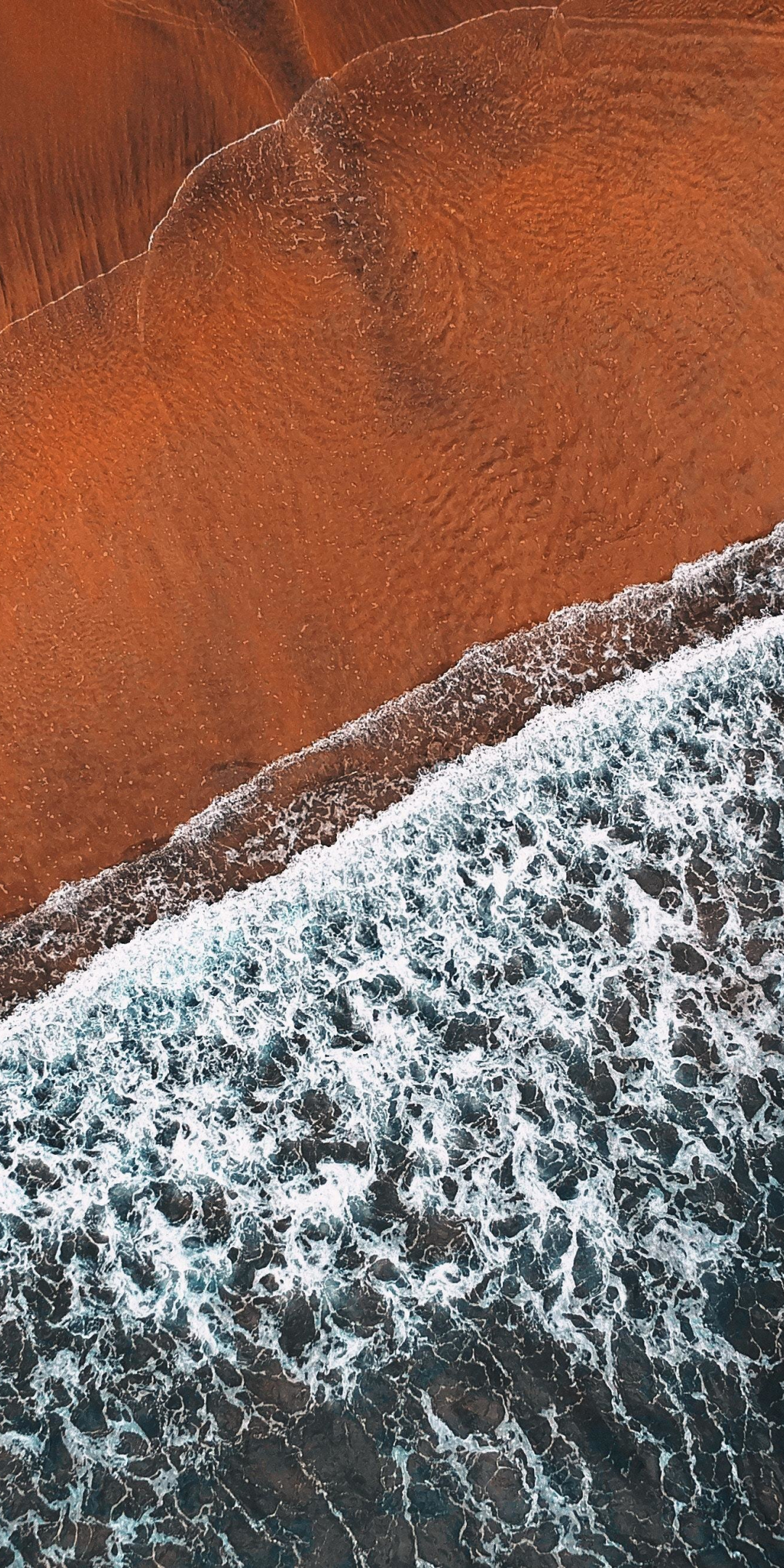 Exotic beach, aerial shot, beautiful, 1080x2160 wallpaper