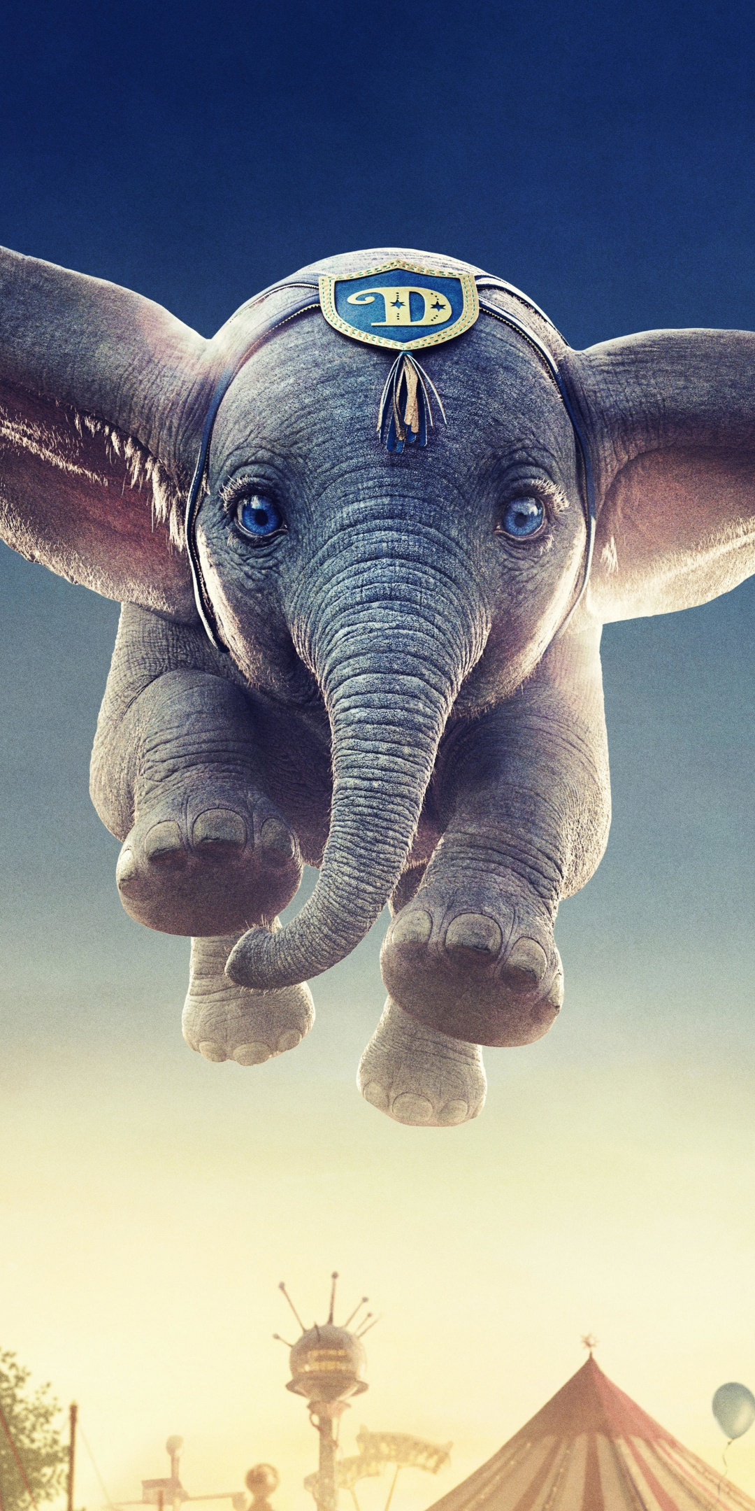Flying elephant, Dumbo, 2019 movie, 1080x2160 wallpaper