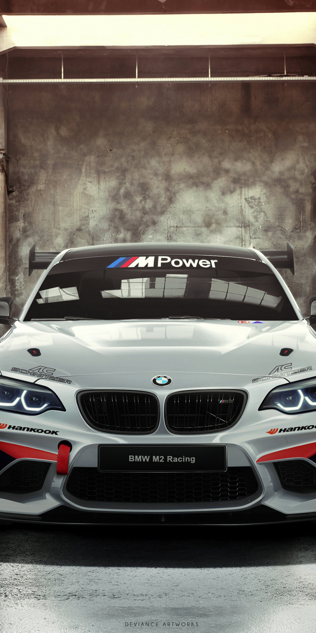BMW M235i Racing Cup, AC Schnitzer, Racing car, front, 1080x2160 wallpaper