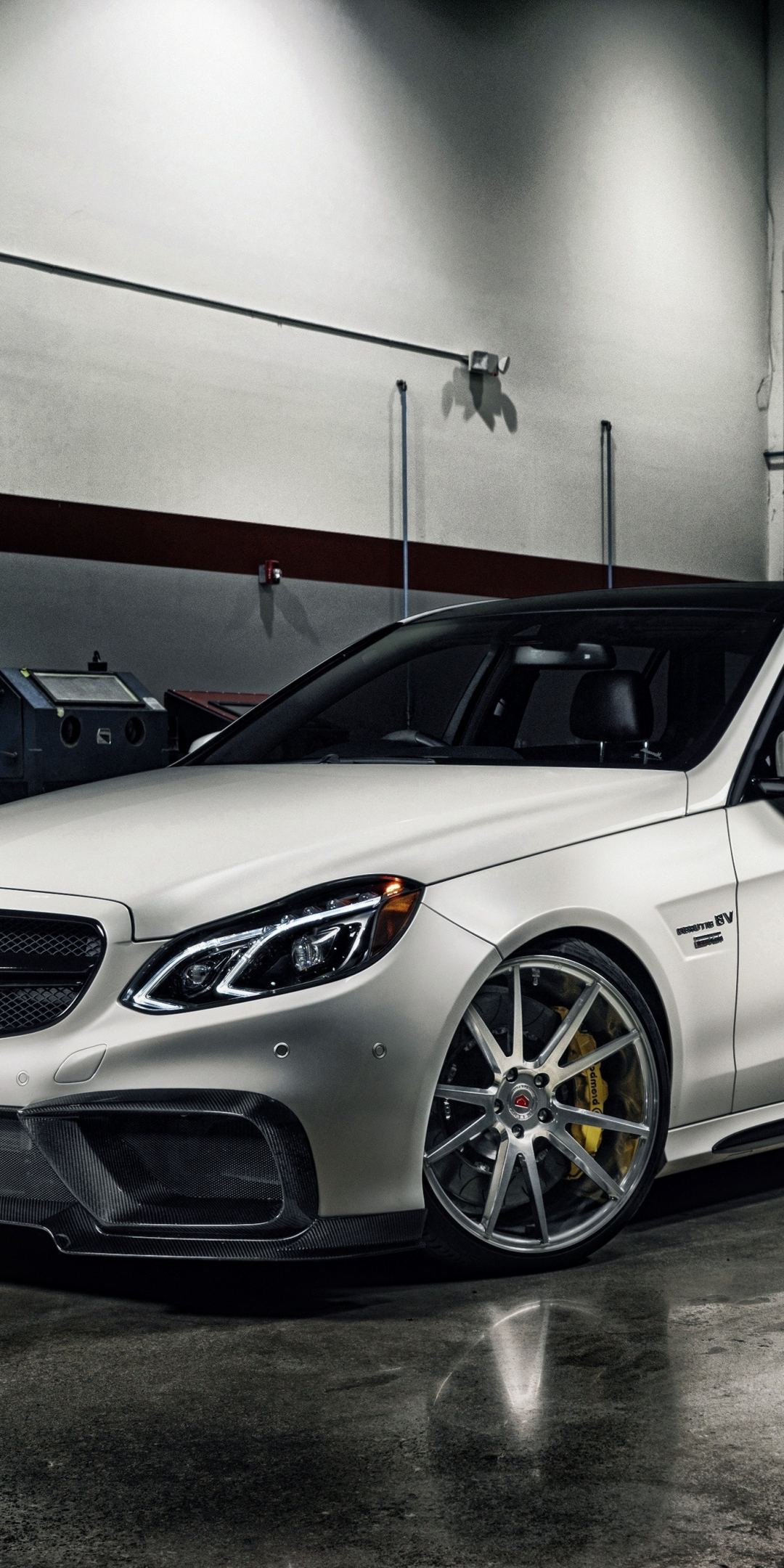Silver, Mercedes-Benz E-Class, luxurious car, 1080x2160 wallpaper