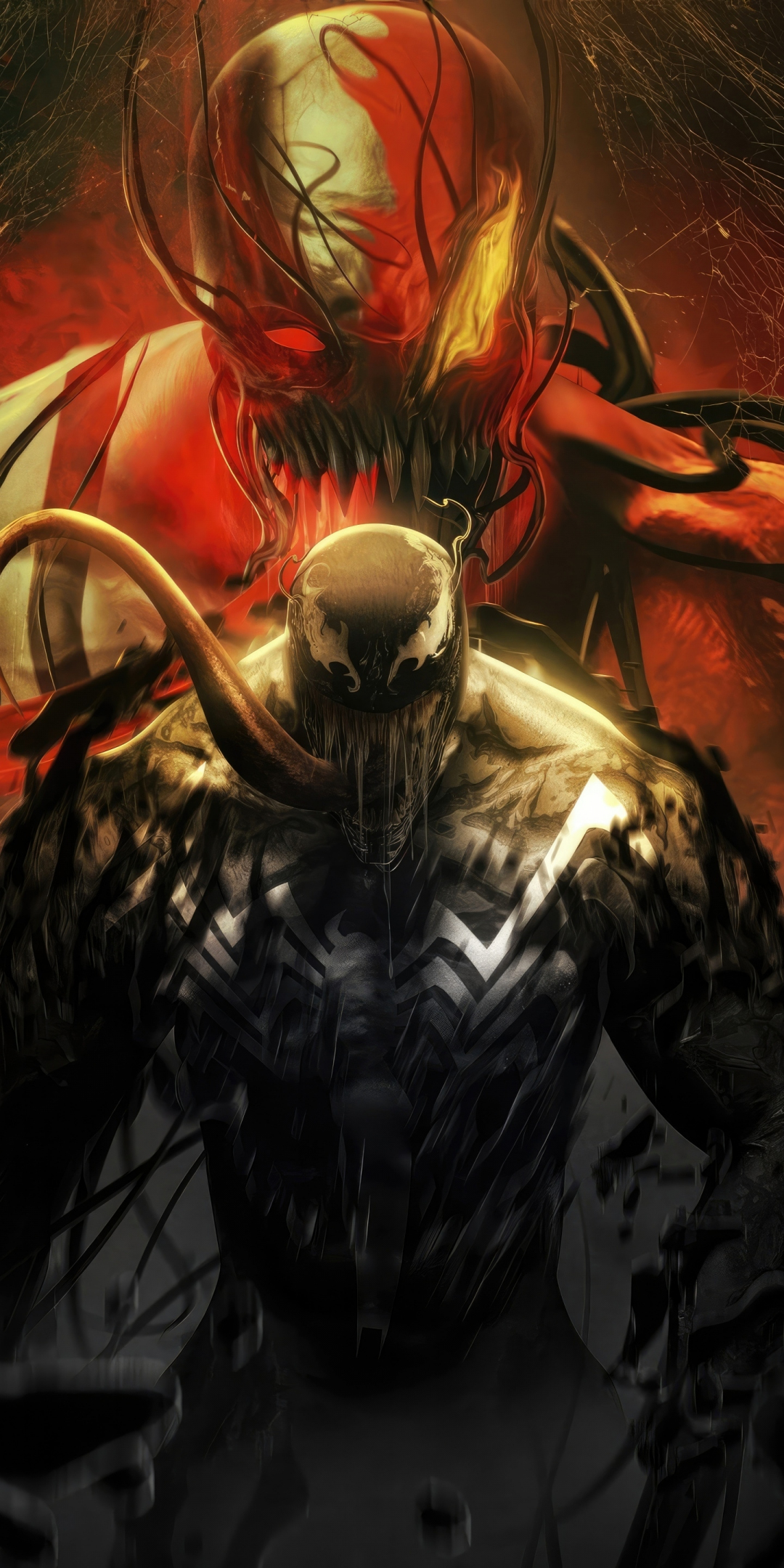 Venom, dark and Cold carnage, villain war, 1080x2160 wallpaper