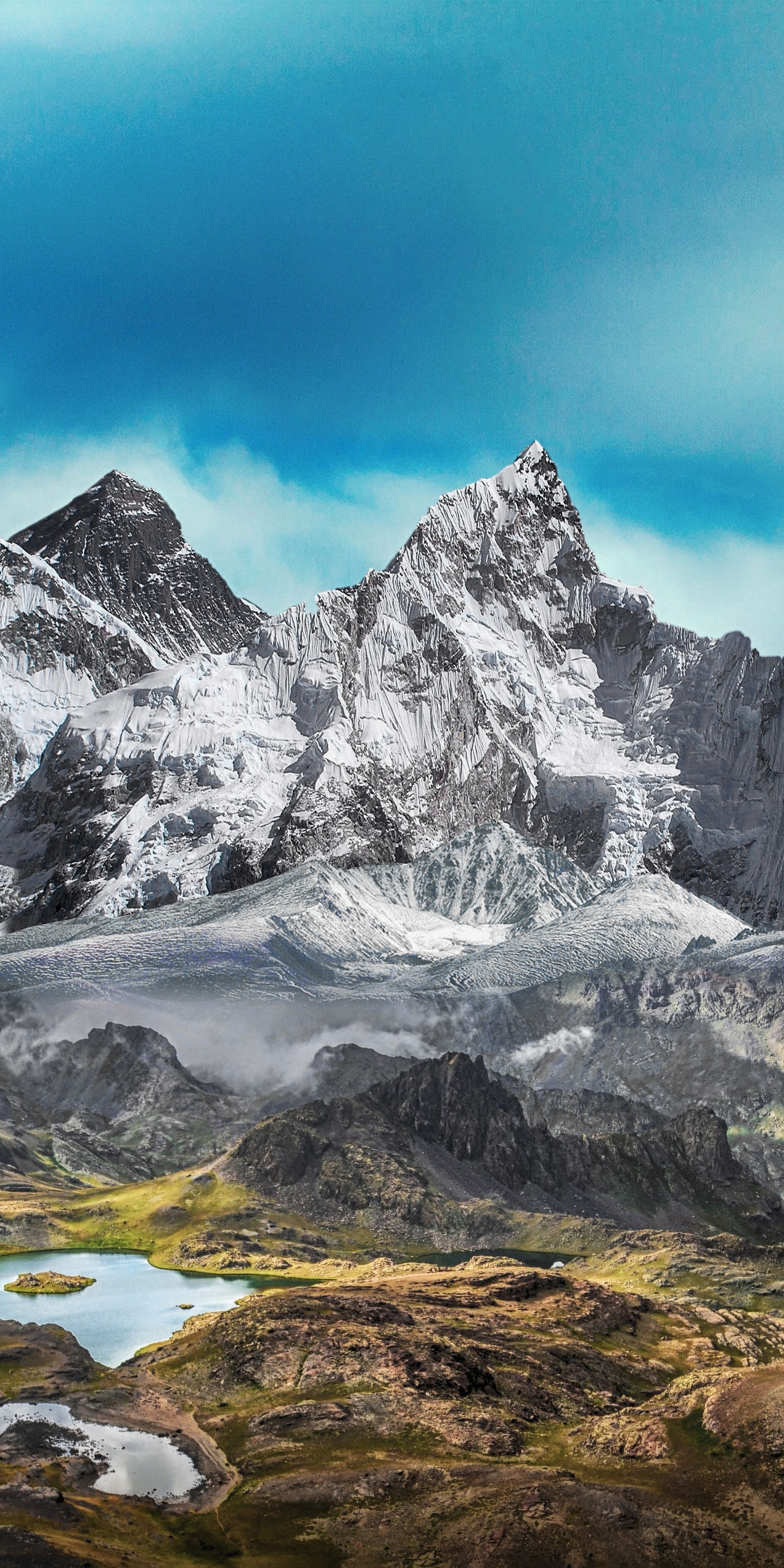 Download 1080x2160 Wallpaper Mountain Range Summit Nature Honor 7x