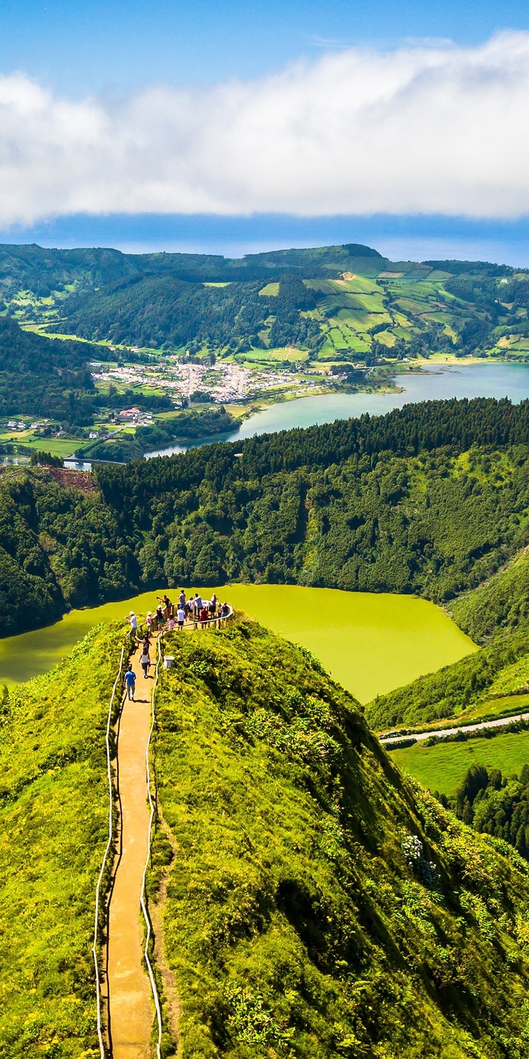 Earth, landscape, green hills, aerial view, 1080x2160 wallpaper