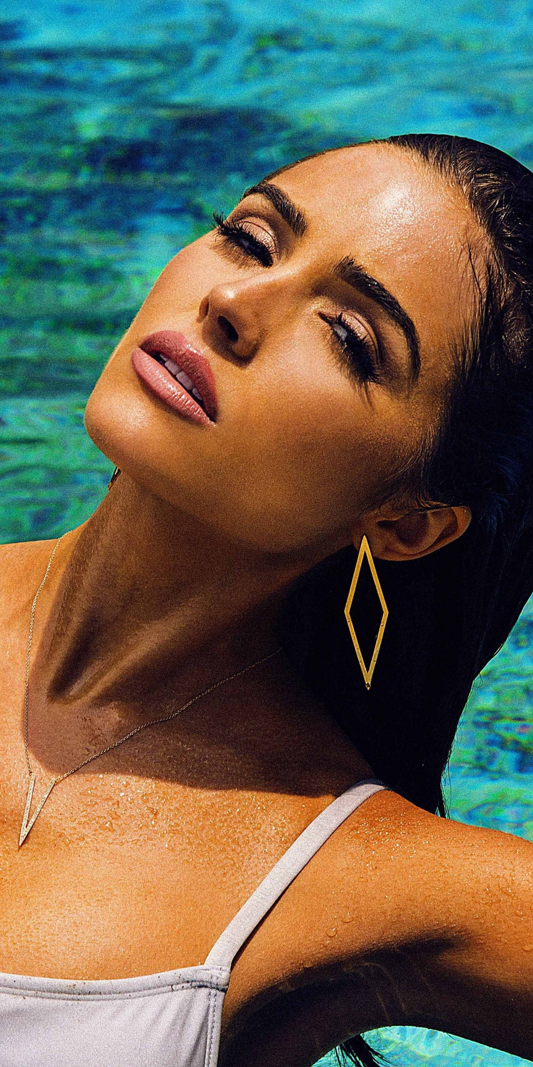 Olivia Culpo, wet body, Galore magazine, 2018, 1080x2160 wallpaper