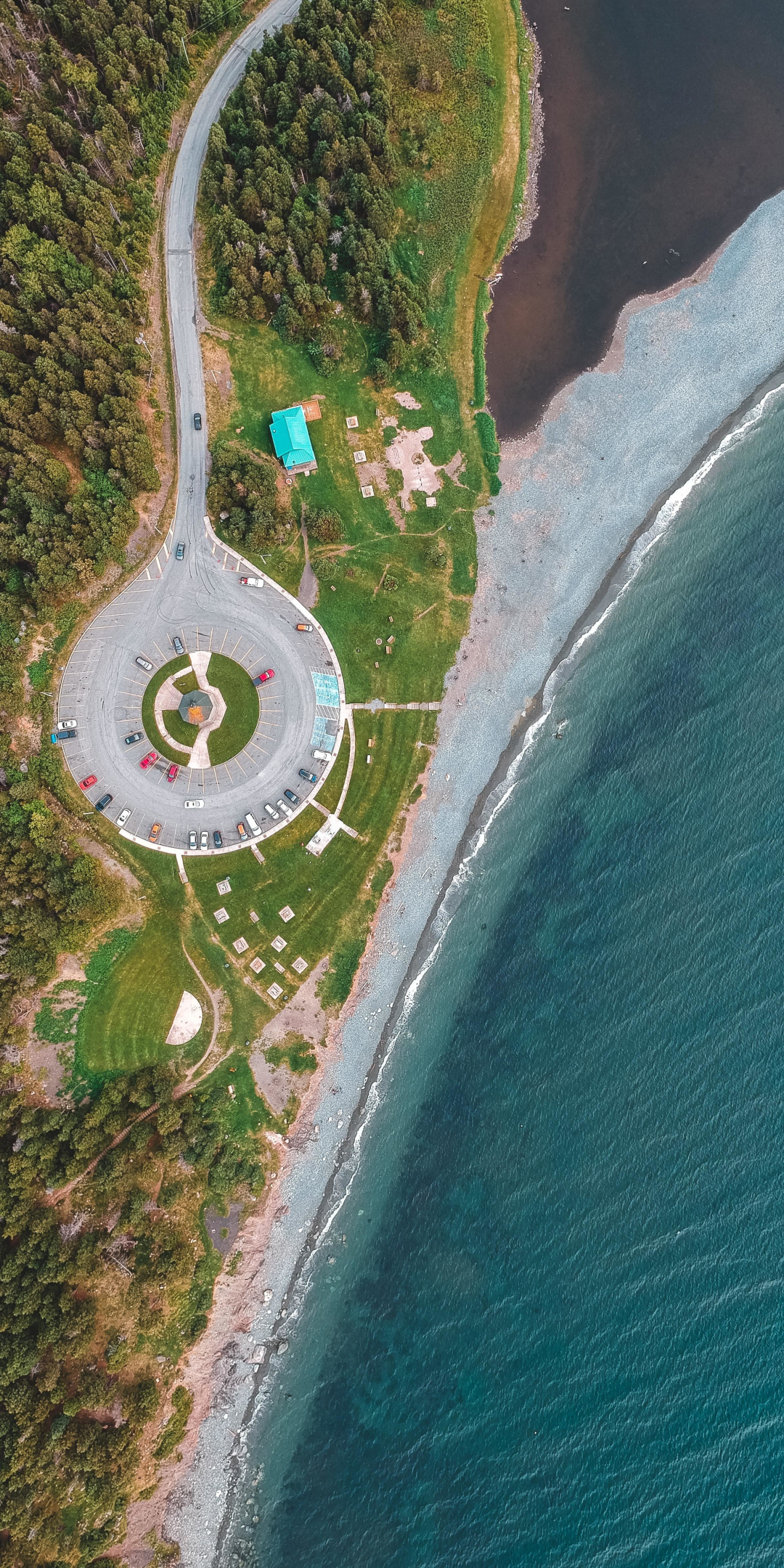 Aerial view, coastline, nature, 1080x2160 wallpaper