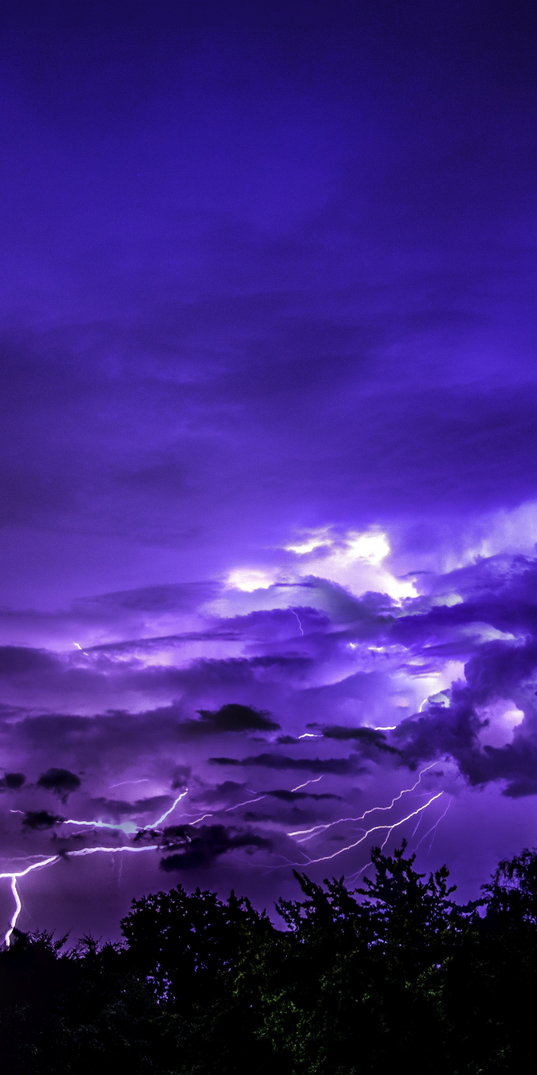 Thunderstorm, lightnings, sky, dark, 1080x2160 wallpaper