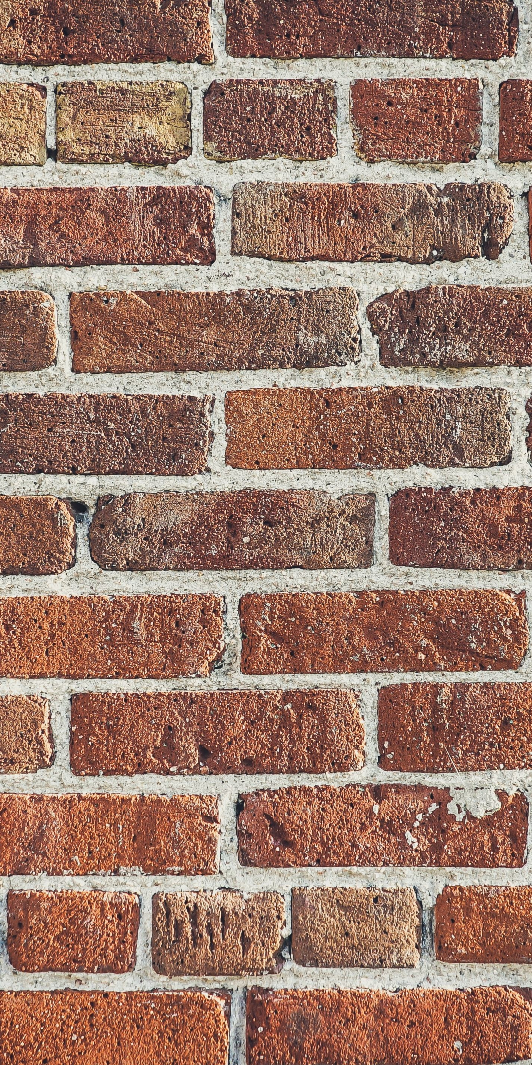 Texture, brick wall, brown, 1080x2160 wallpaper