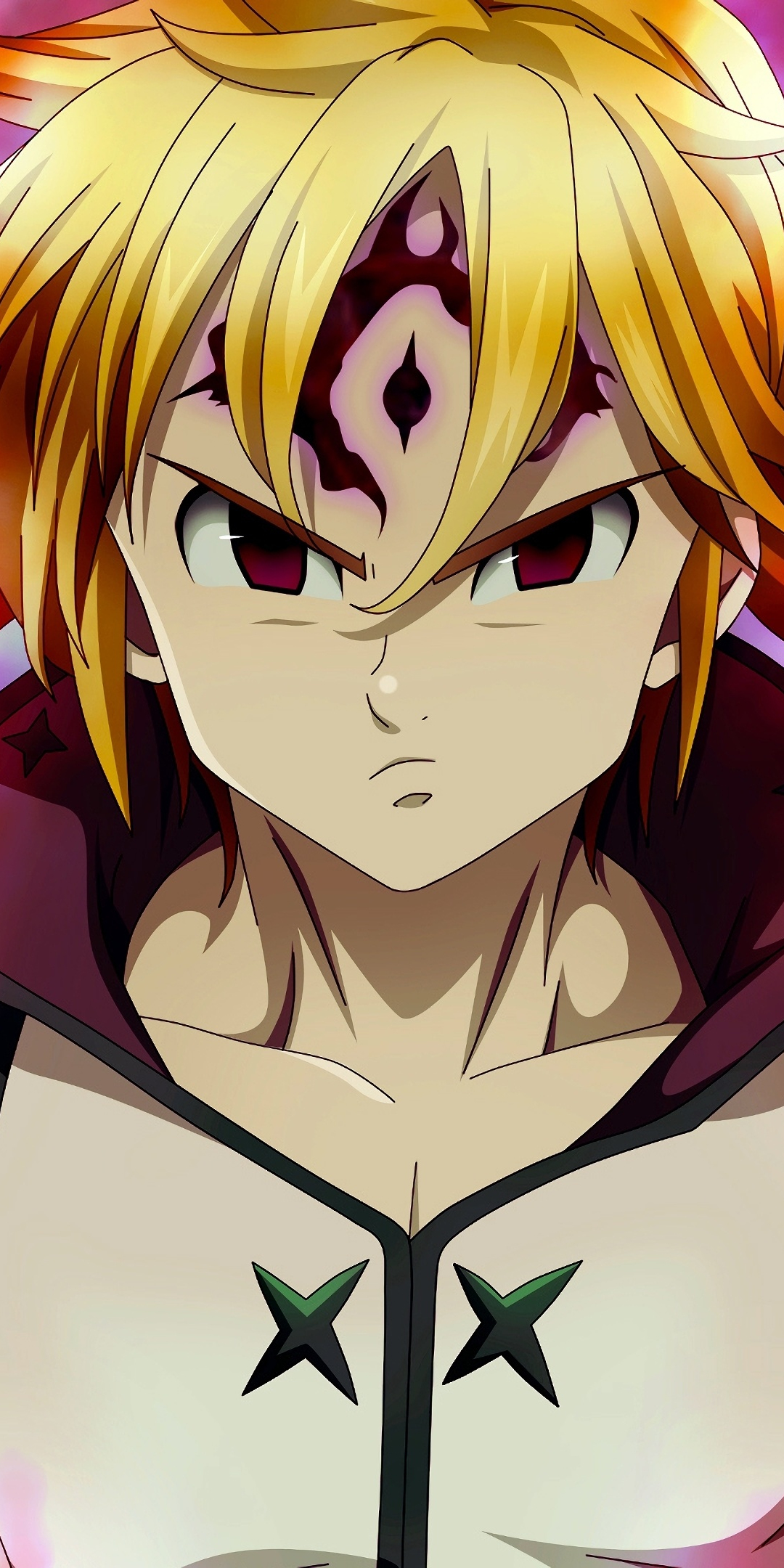 Angry, anime boy, Meliodas, 1080x2160 wallpaper