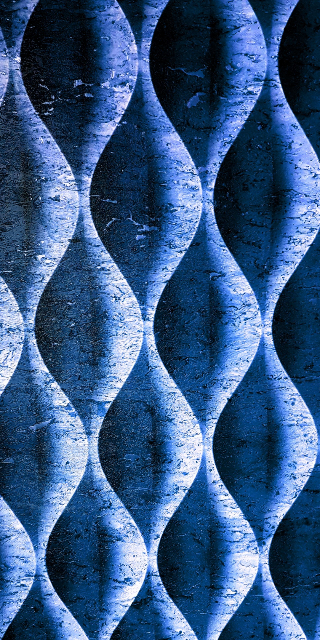 Blue, abstraction, wavy texture, 1080x2160 wallpaper