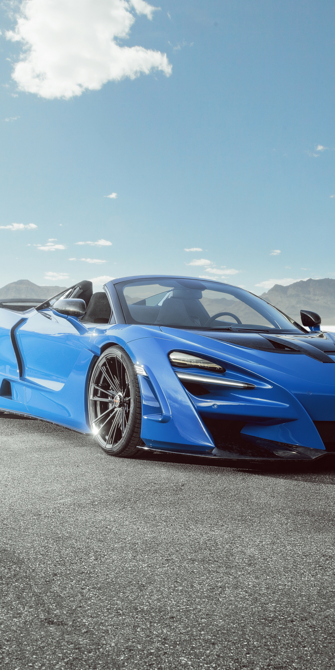 Blue car, 2020 McLaren 720S N-Largo, 1080x2160 wallpaper
