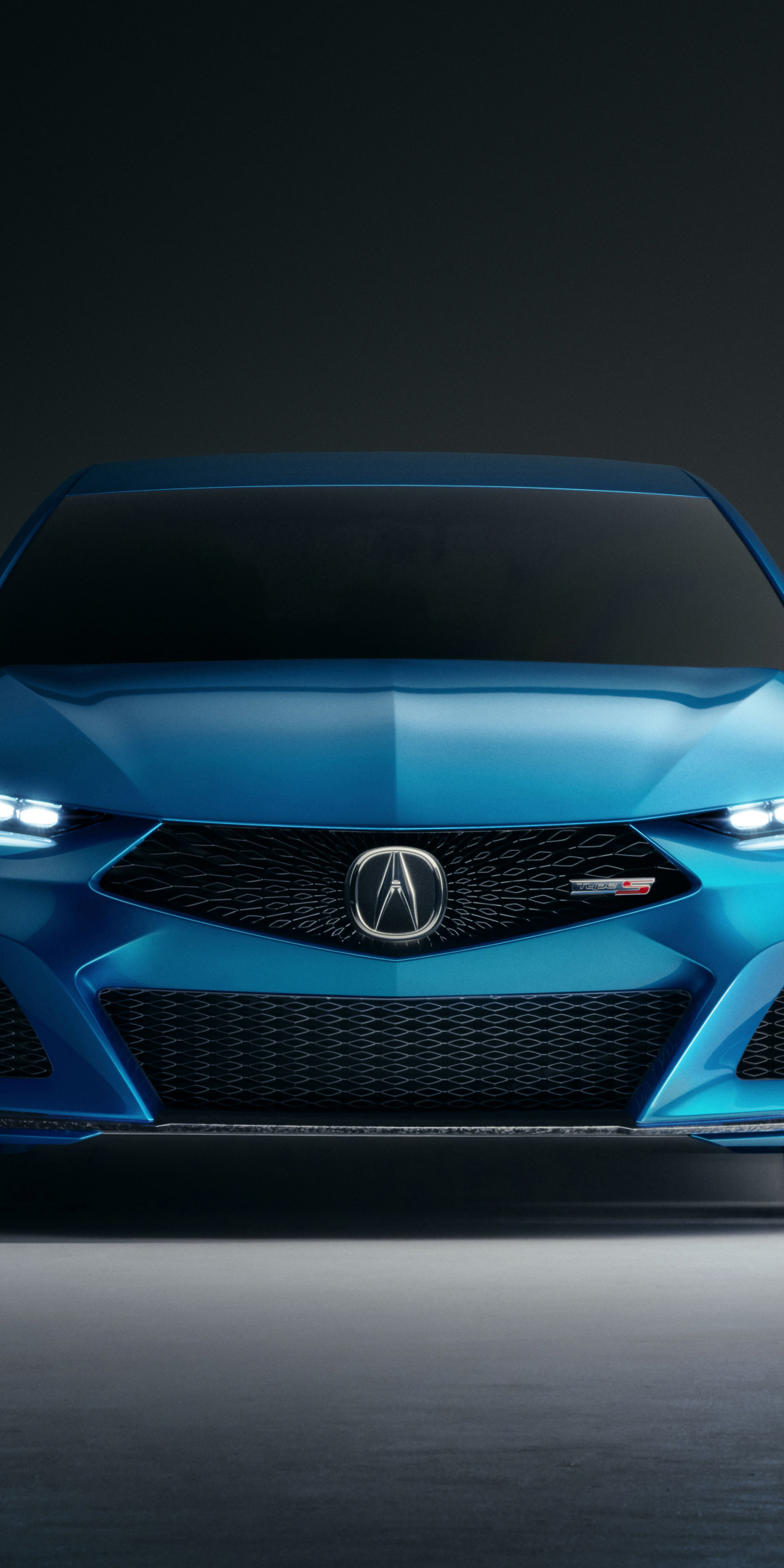Acura Type S Concept, blue car, 2019, 1080x2160 wallpaper