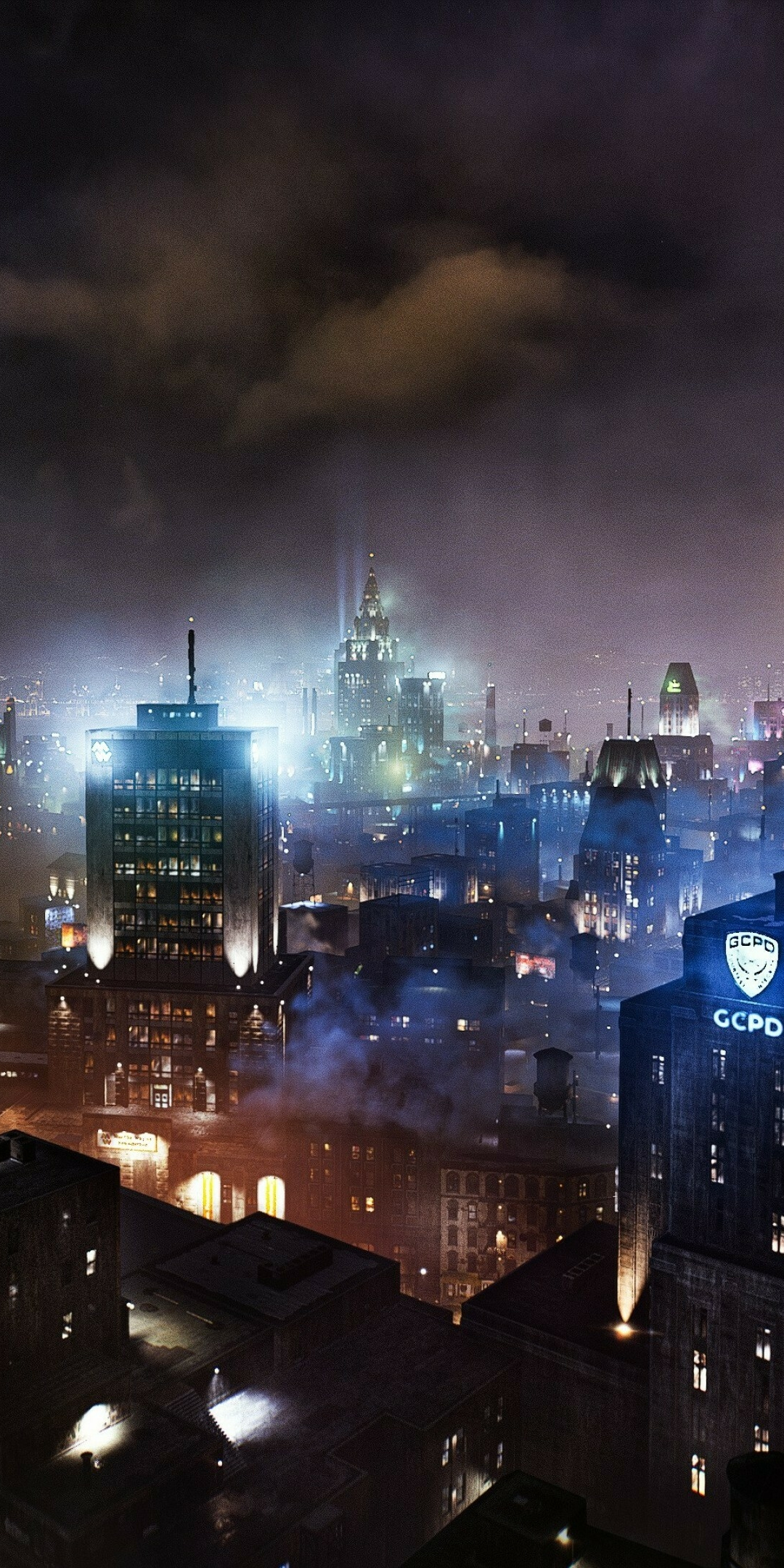 Gotham Knights, game screenshot, cityscape, night, 1080x2160 wallpaper