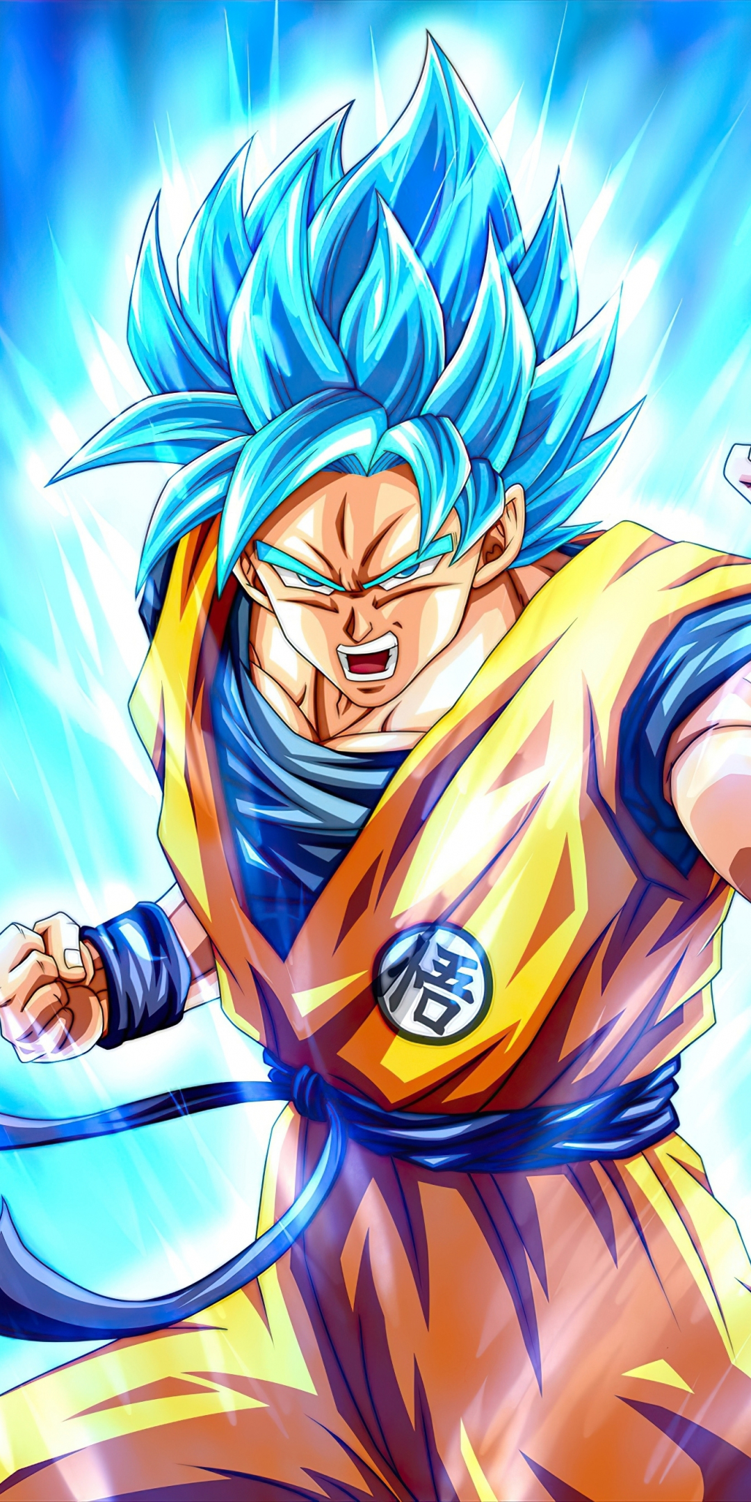Dragon Ball, Son Goku, blue power, 1080x2160 wallpaper