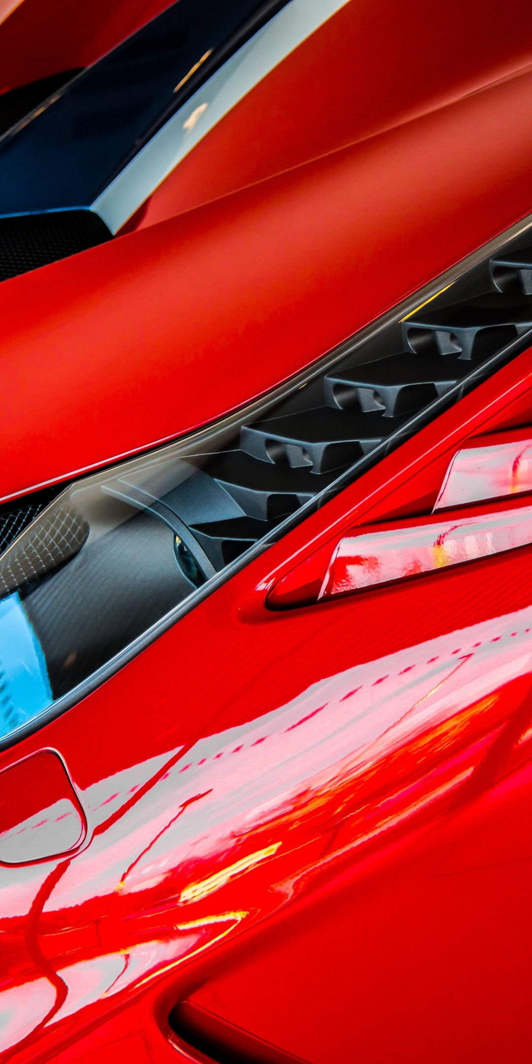 Headlight, Ferrari 458, 1080x2160 wallpaper