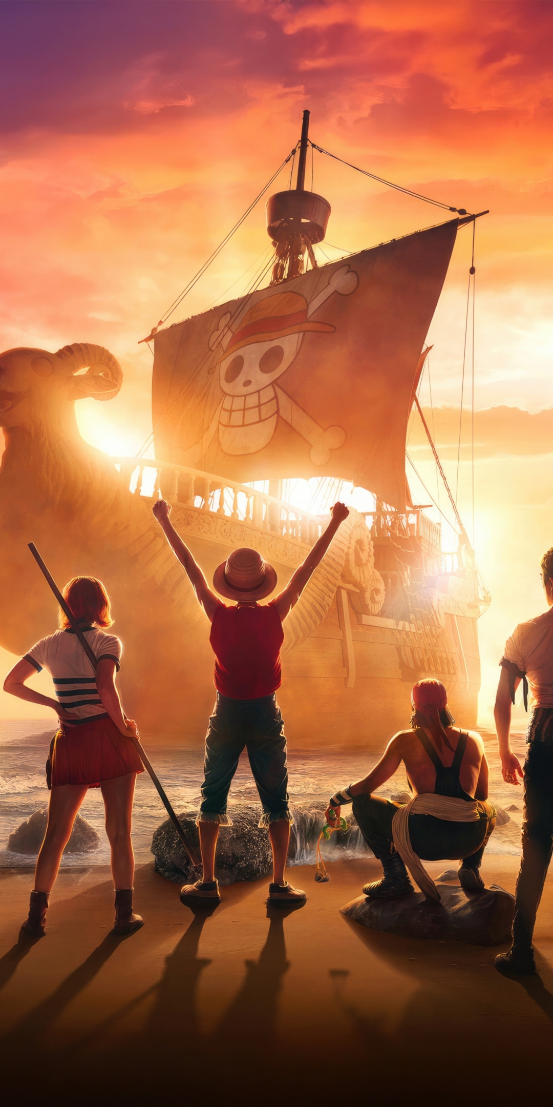 One Piece, a 2023 Netflix show, pirates, 1080x2160 wallpaper