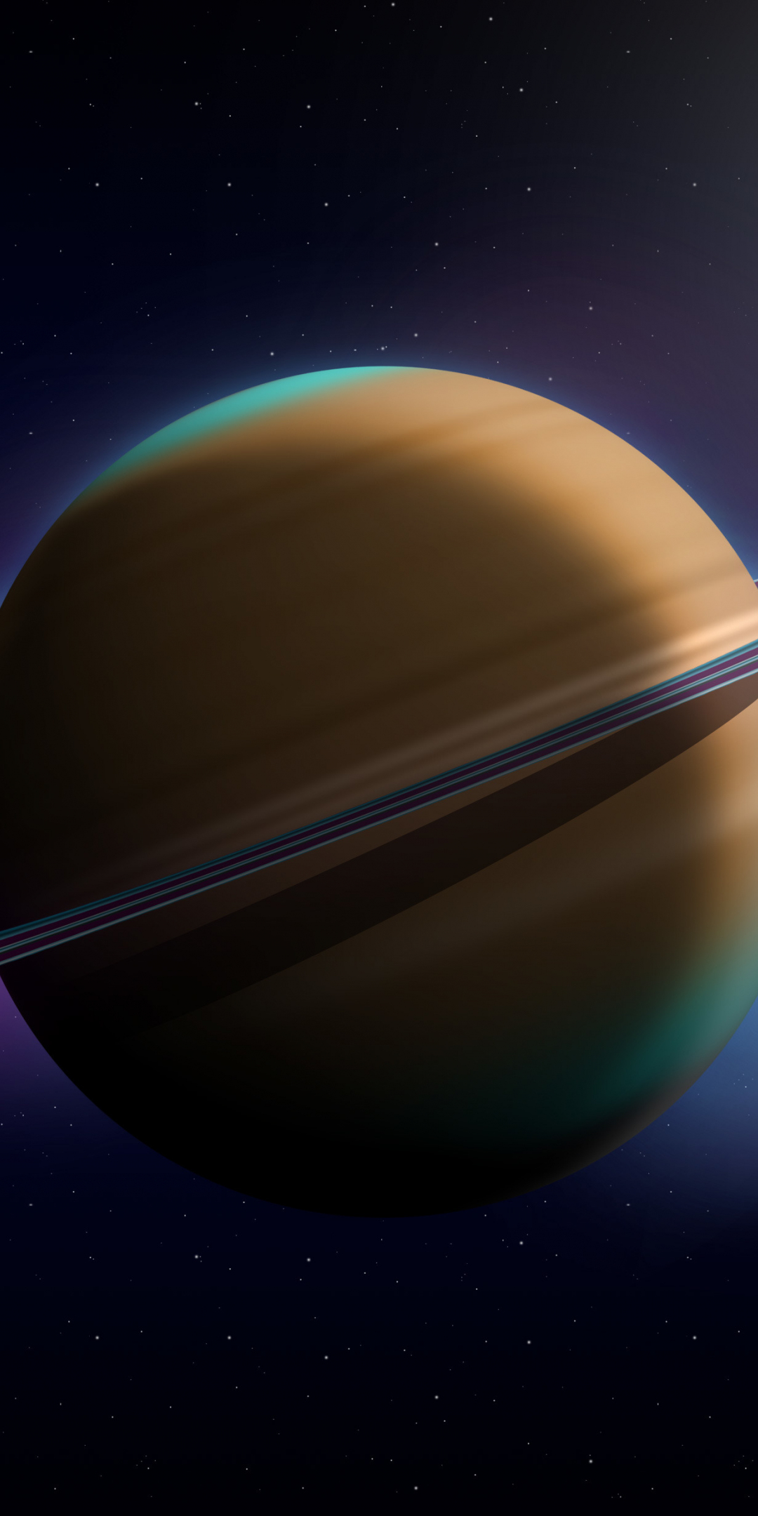 Saturn, planet, space, digital art, 1080x2160 wallpaper