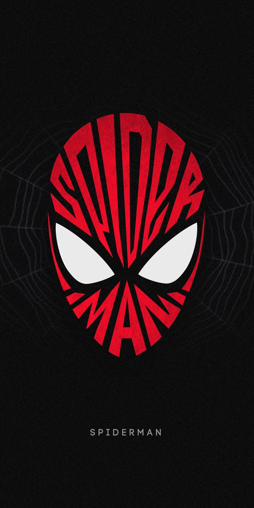Spiderman, superhero, face, minimal, 1080x2160 wallpaper