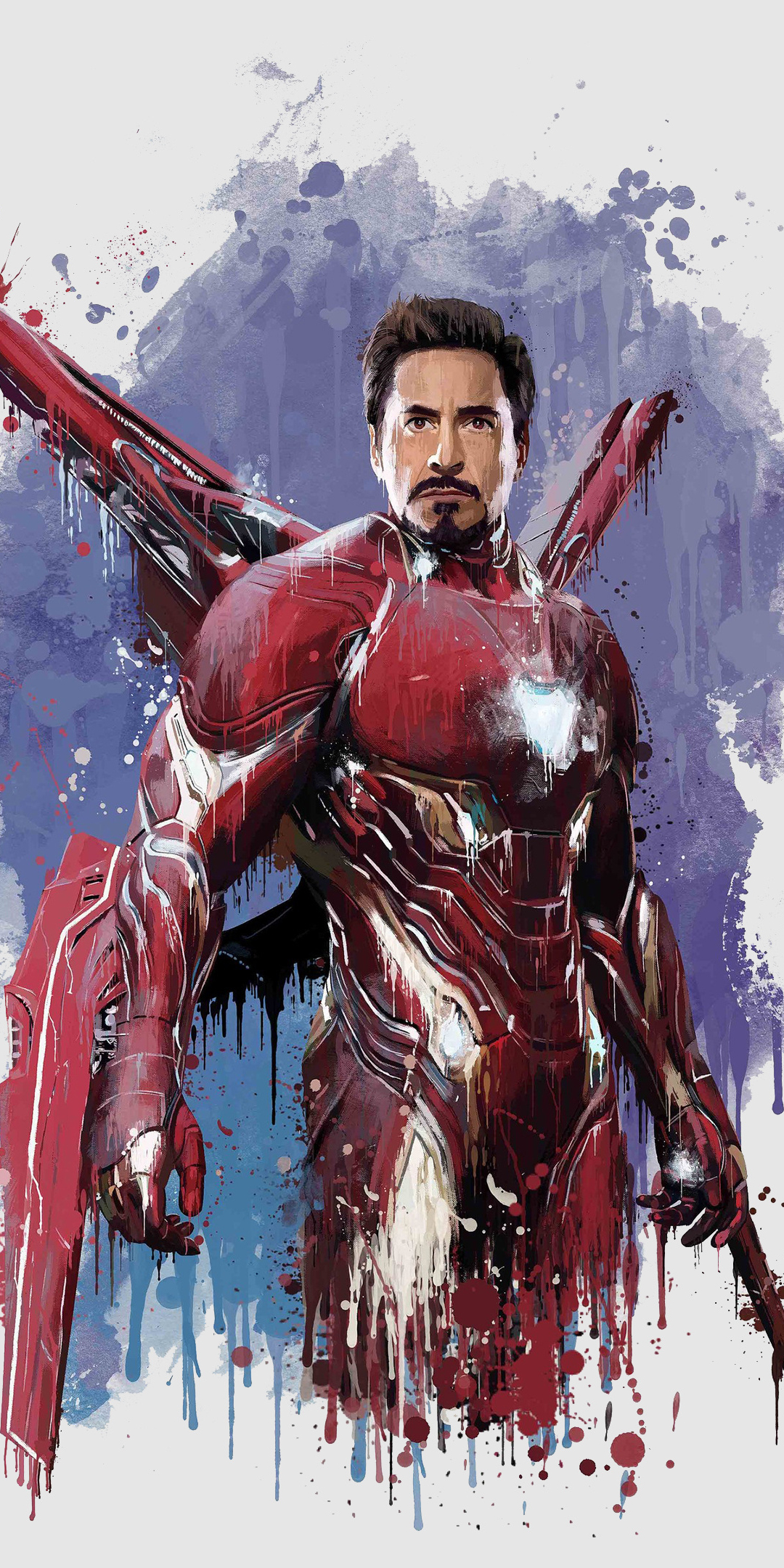 Iron man, new suit, Avengers: infinity war, minimal, art, 1080x2160 wallpaper