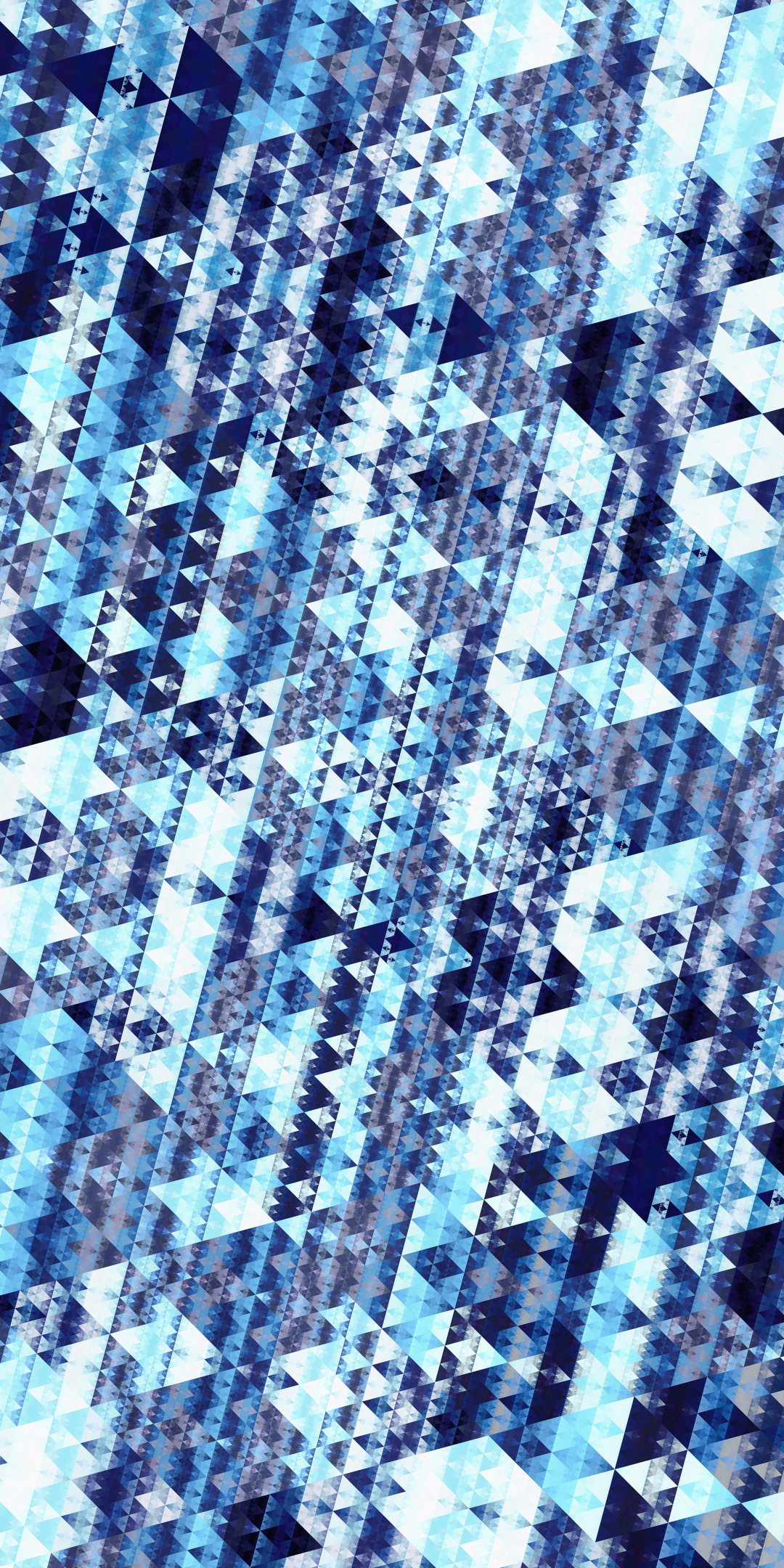 Blue triangles, abstraction, pattern, 1080x2160 wallpaper