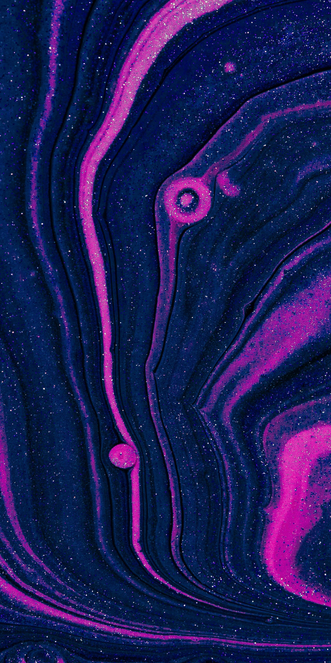Stains, glitter, texture, dark blue-pink artwork, 1080x2160 wallpaper