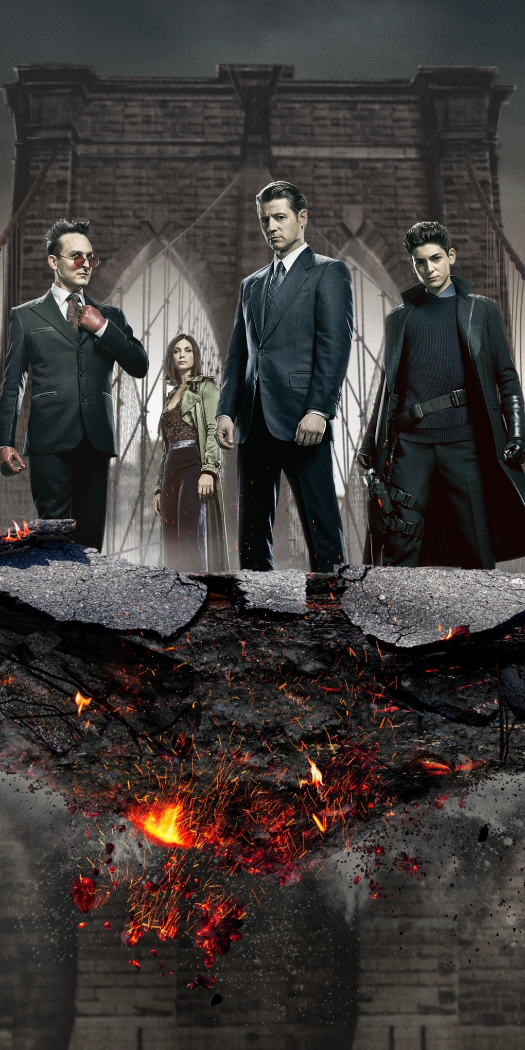 Gotham, all cast, Season 5, 2019, 1080x2160 wallpaper