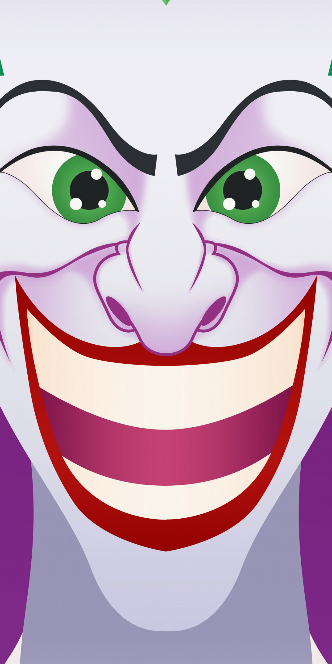 Joker, clown, smiling face, villain, dc comics, artwork, 1080x2160 wallpaper