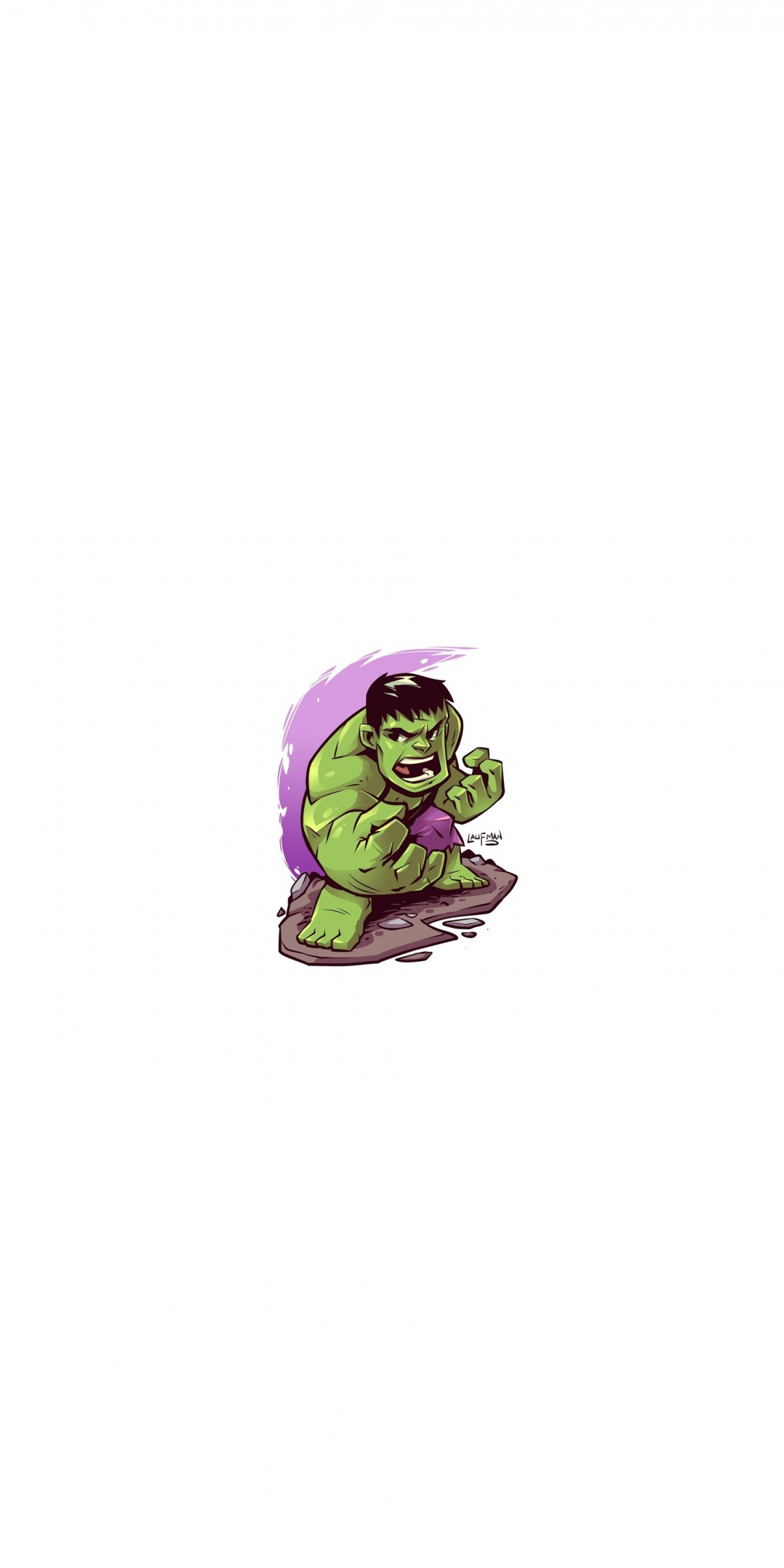 Angry guy, Hulk, minimal, art, 1080x2160 wallpaper