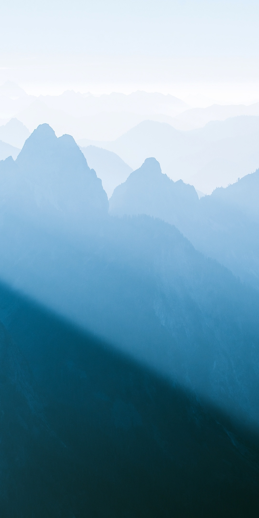 Nature, foggy, horizon, mountain range, 1080x2160 wallpaper