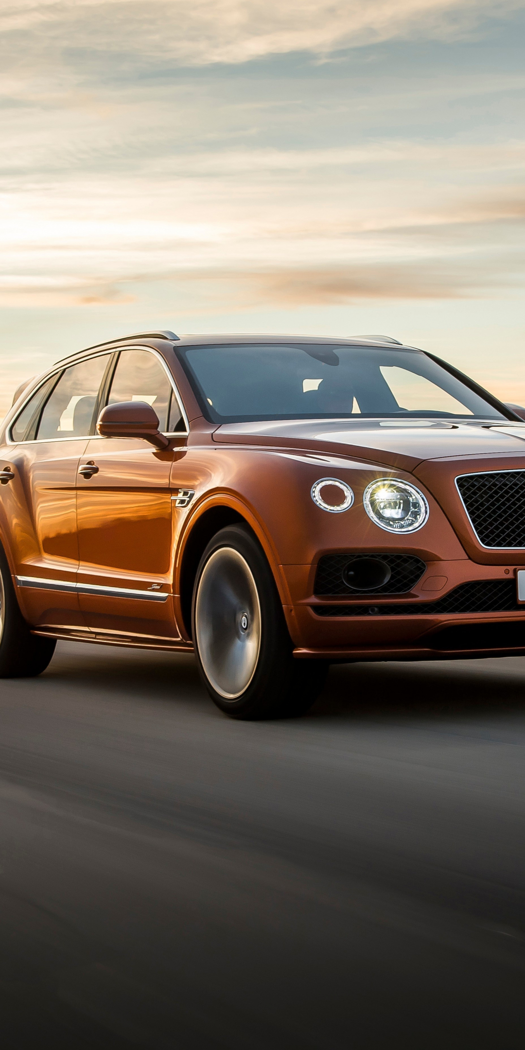 On-road, luxurious car, Bentley Bentayga, 1080x2160 wallpaper