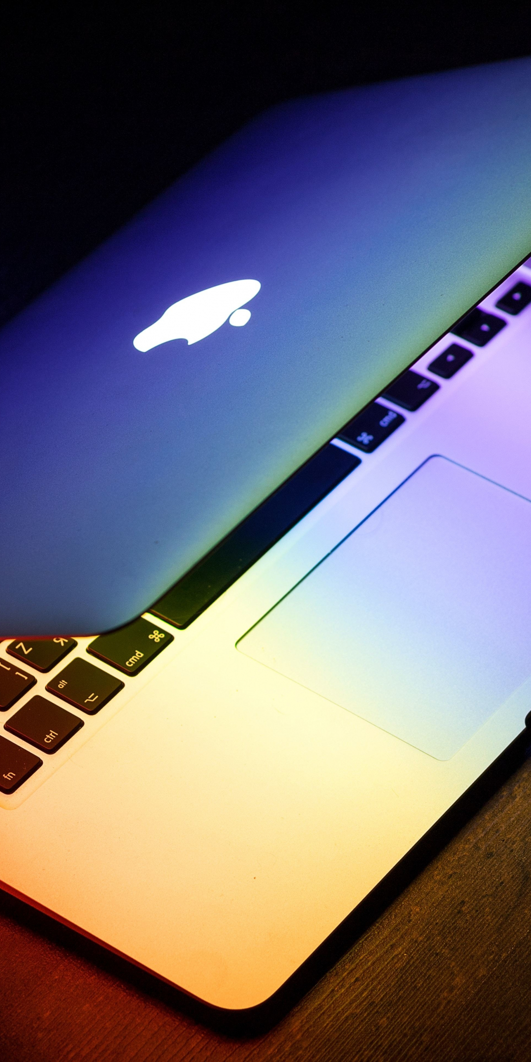 Close up, apple, laptop, MacBook, 1080x2160 wallpaper