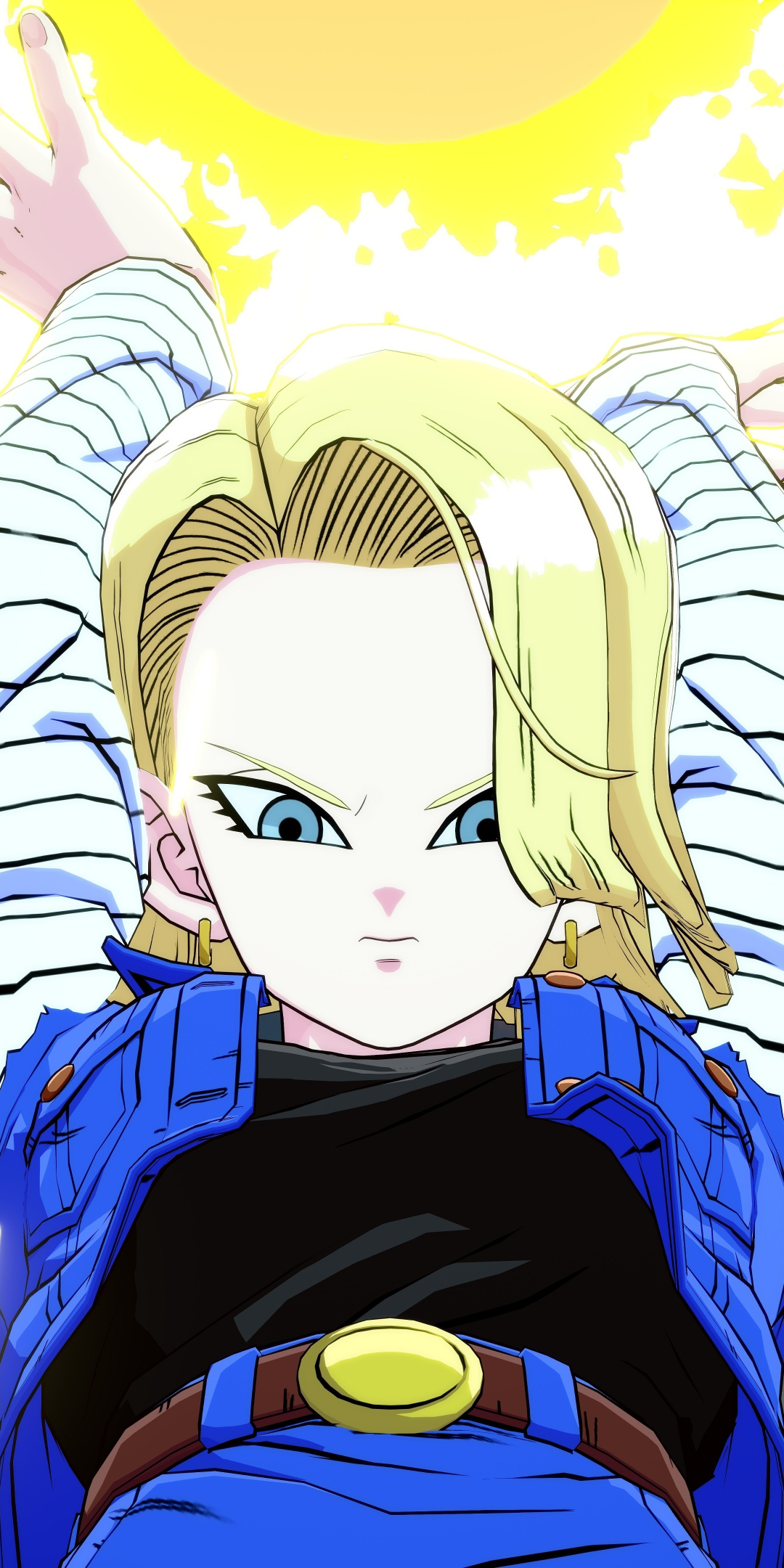 Android 18, Dragon ball fighterz, anime girl, 1080x2160 wallpaper