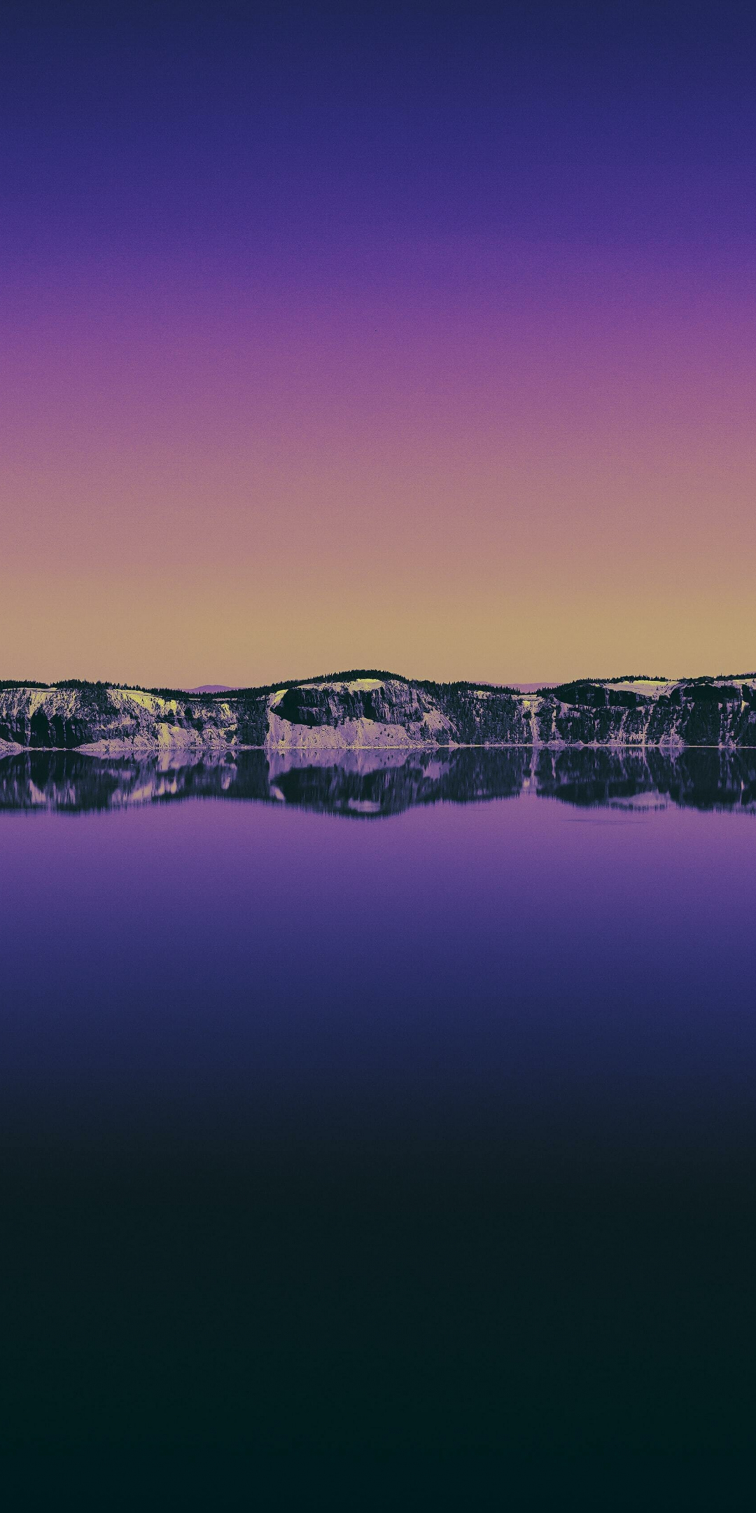 Lake, mountains, reflections, horizon, sunset, nature, 1080x2160 wallpaper