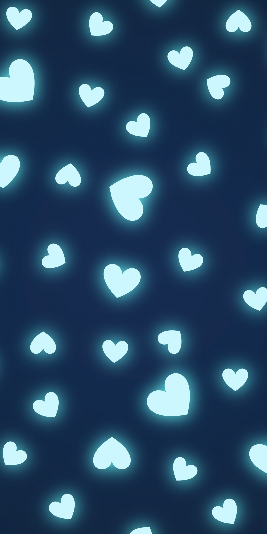 Hearts, shapes, glowing, minimal, pattern, 1080x2160 wallpaper