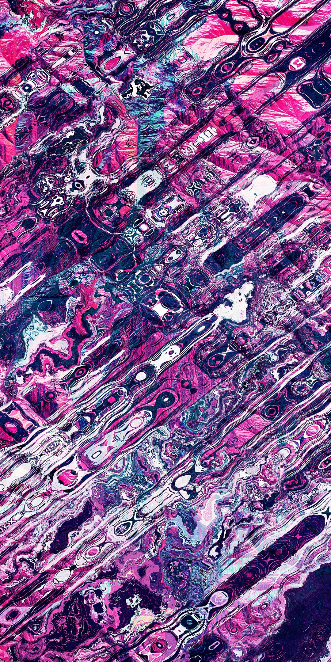 Ripple color, pinkish, abstraction, 1080x2160 wallpaper